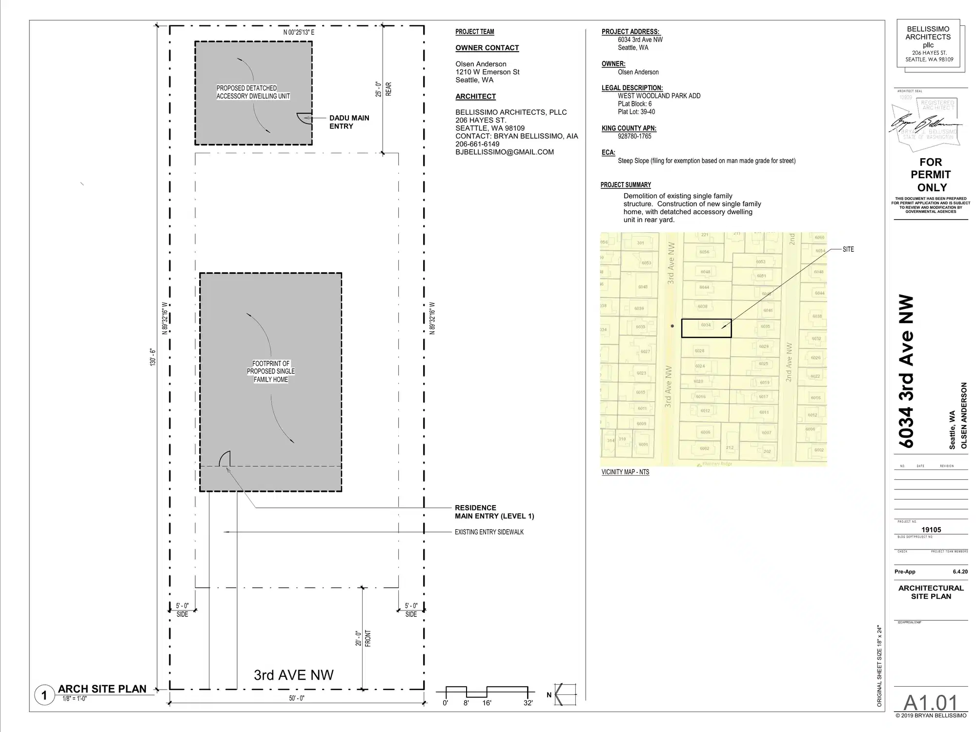 Site plan for 6034 3rd Ave NW