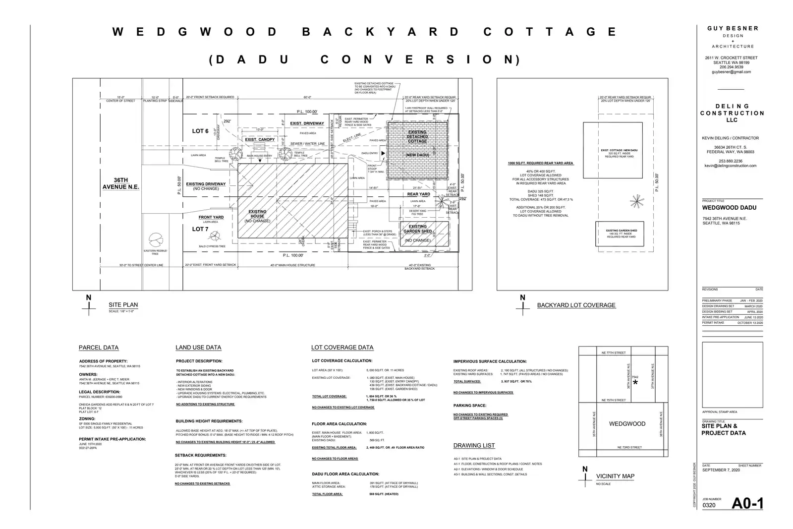 Site plan for 7542 36th Ave NE