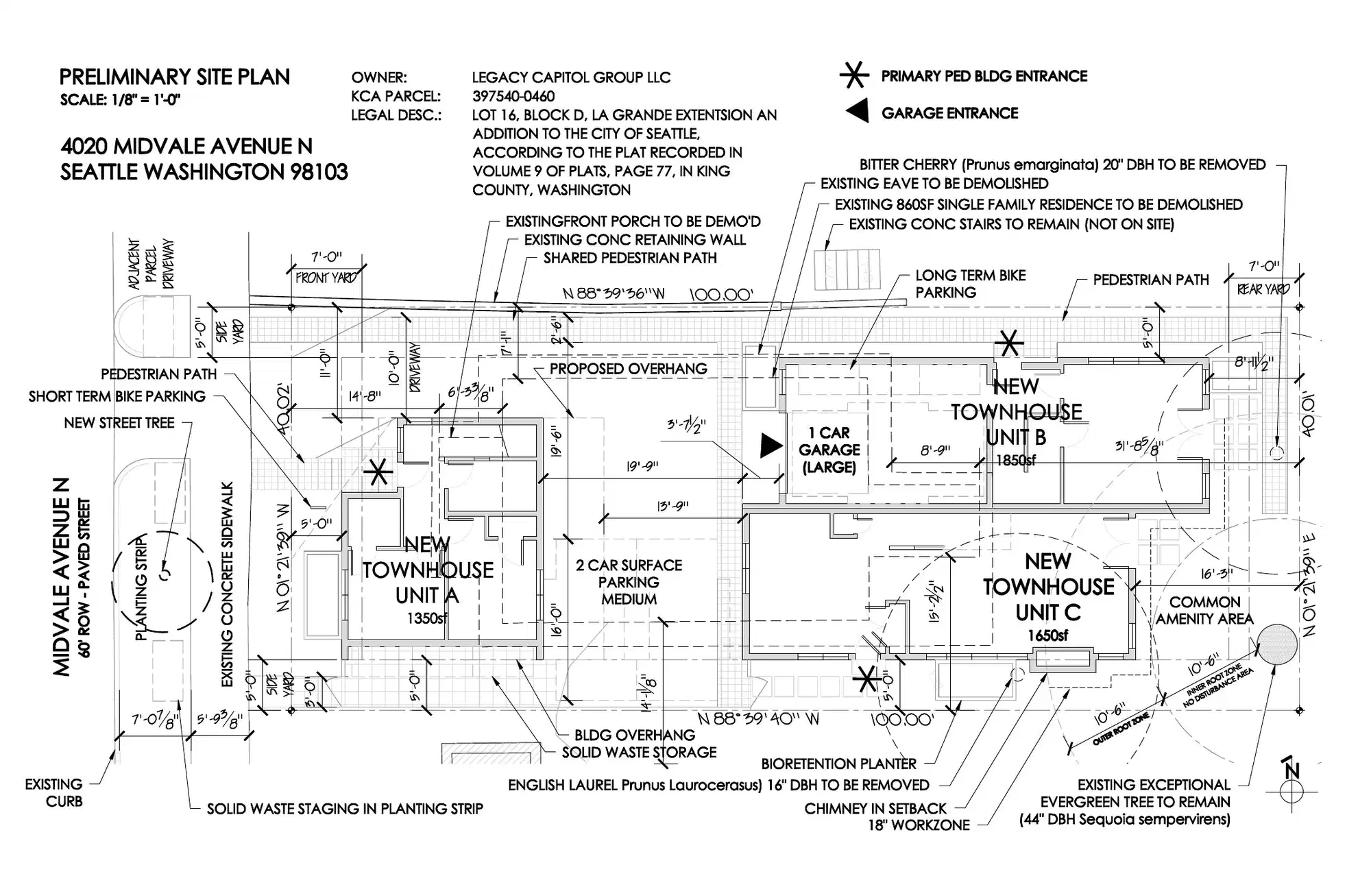 Site plan for 4022 Midvale Ave N