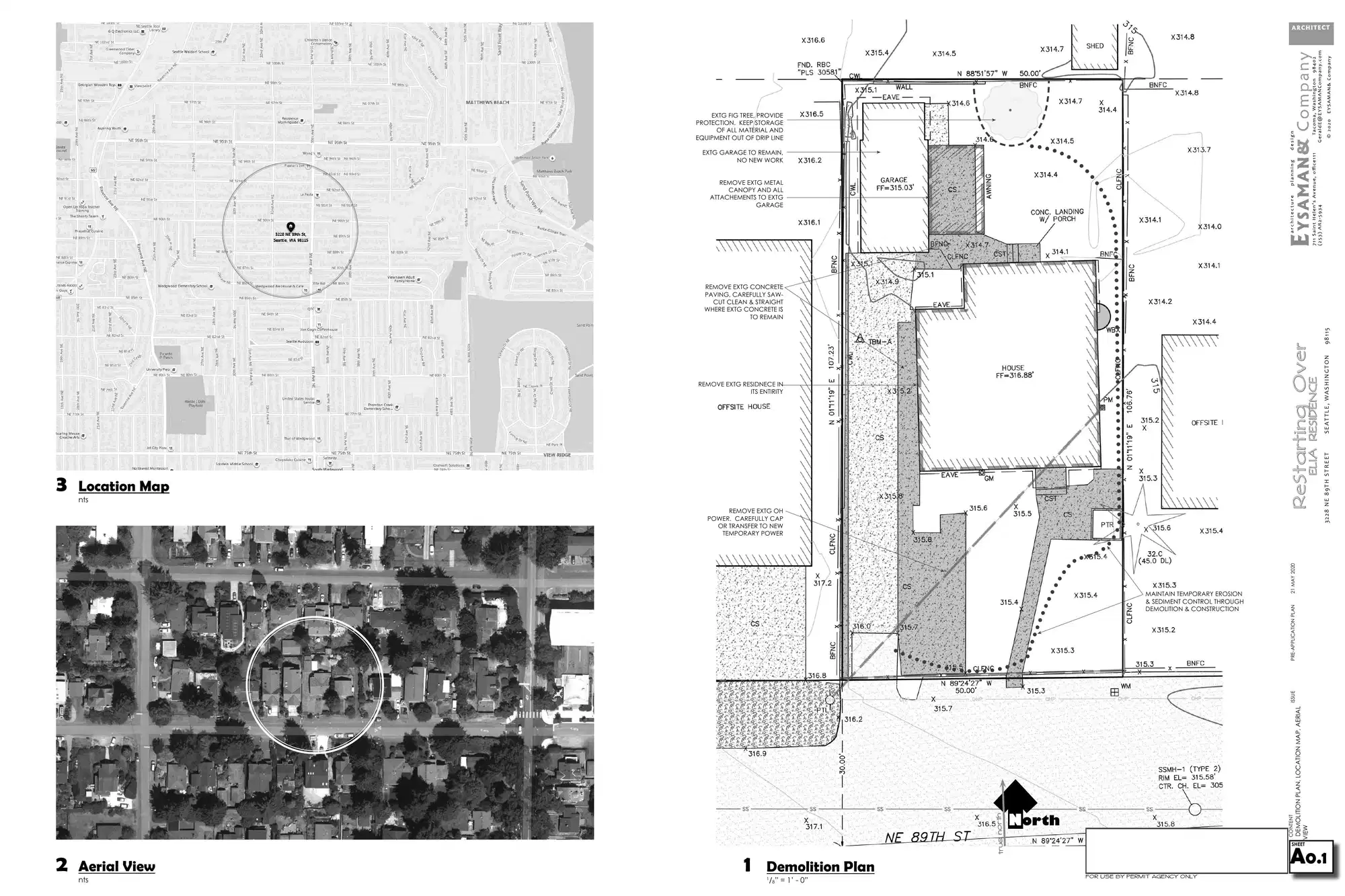 Site plan for 3228 NE 89th St