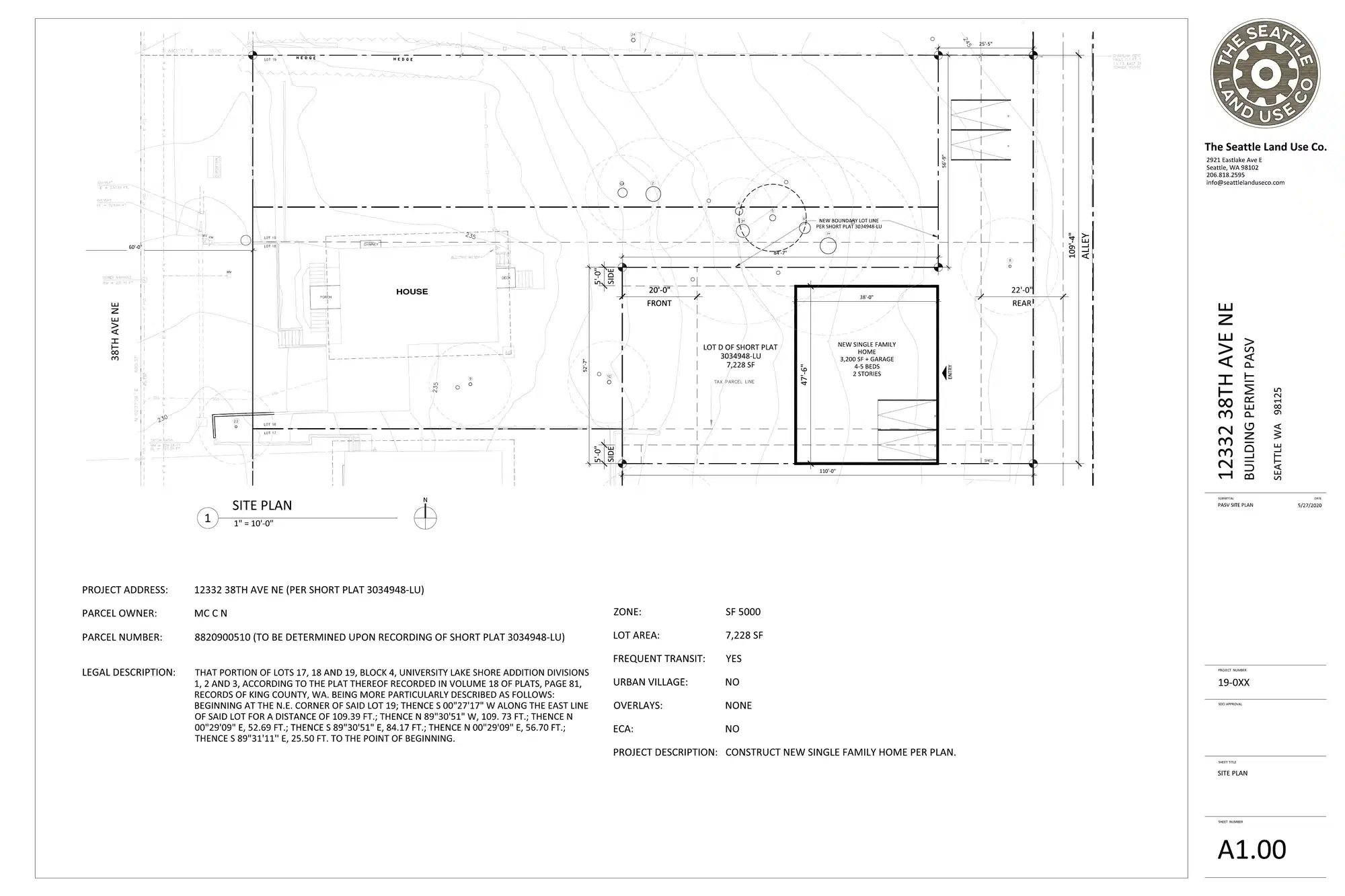 Site plan for 12332 38th Ave NE