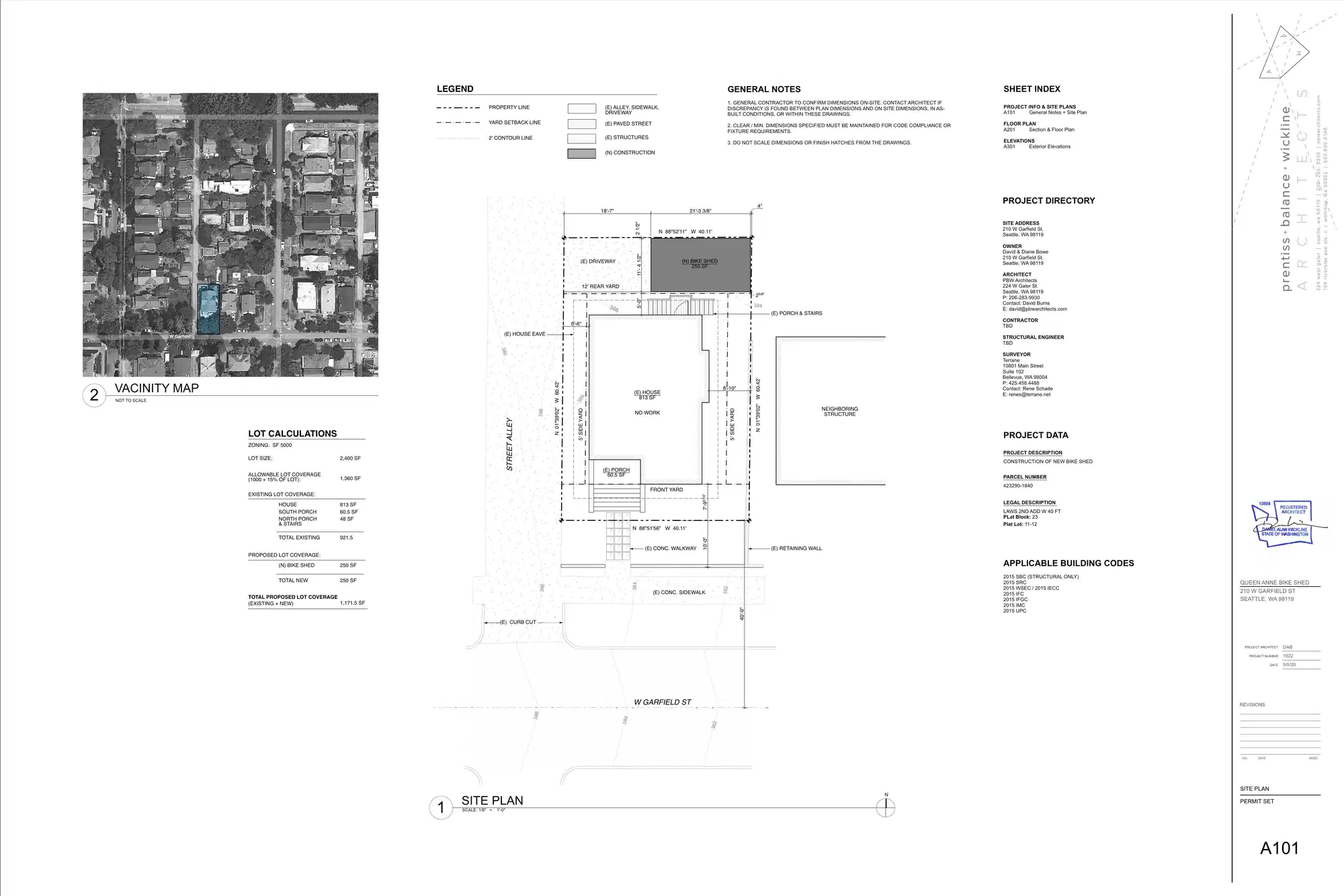 Site plan for 210 W Garfield St
