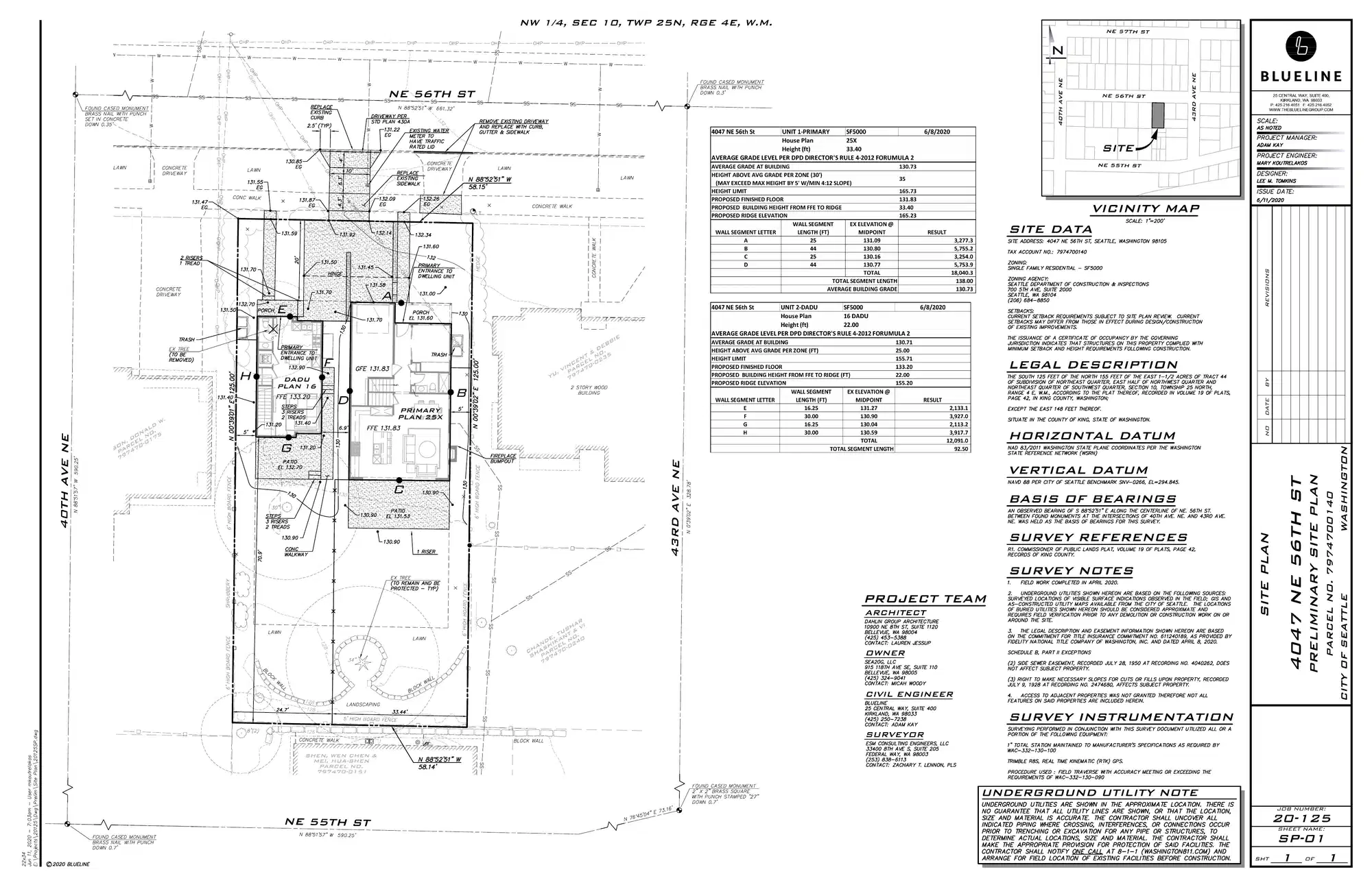 Site plan for 4047 NE 56th St