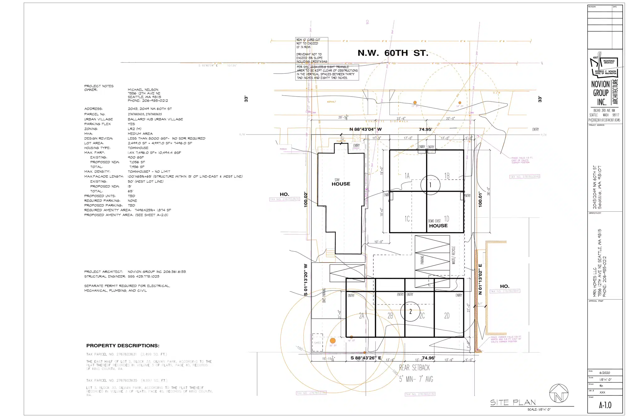 Site plan for 2043 NW 60th St