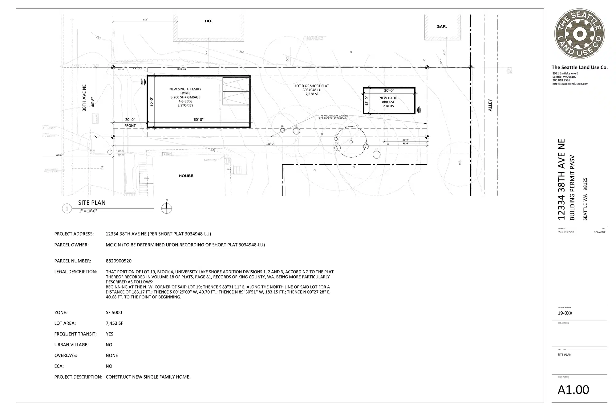 Site plan for 12334 38th Ave NE