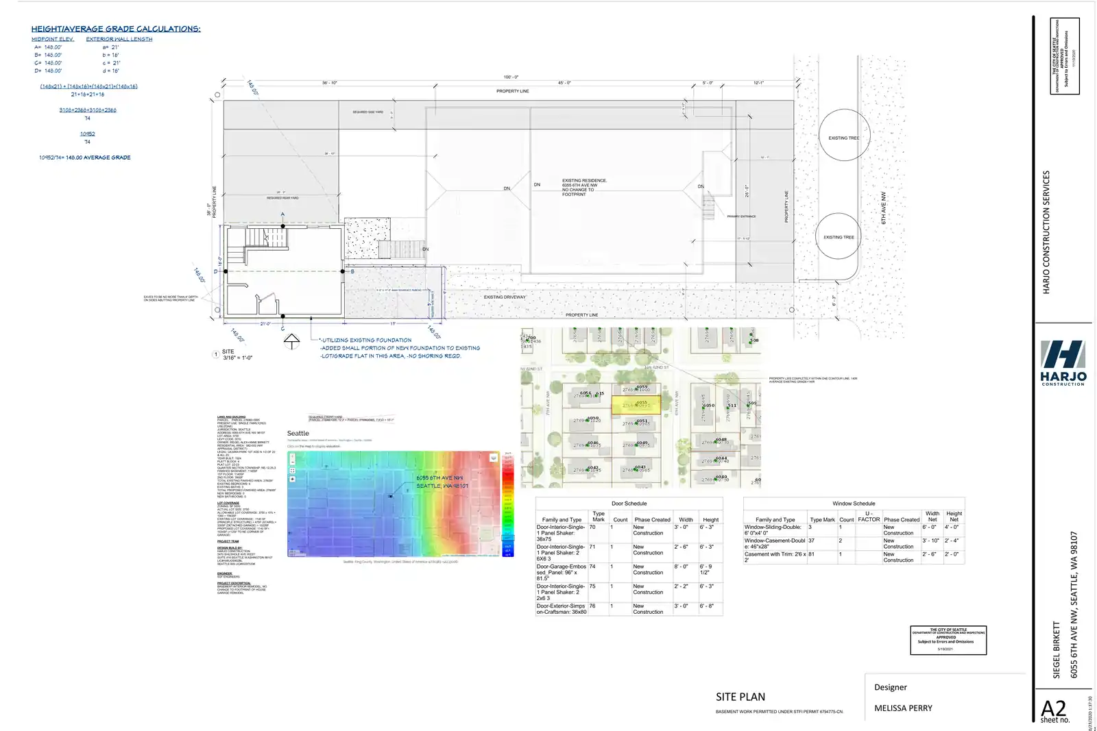 Site plan for 6055 6th Ave NW
