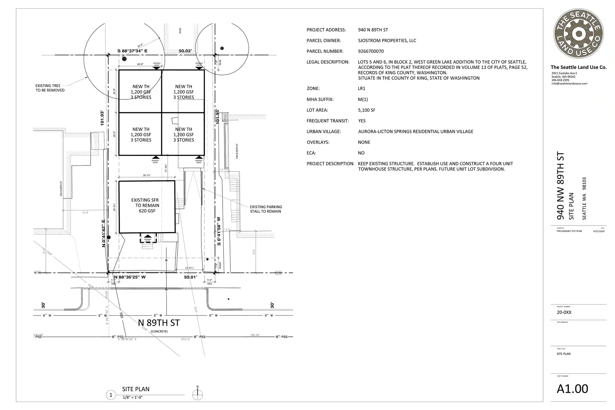 Site plan for 942 N 89th St