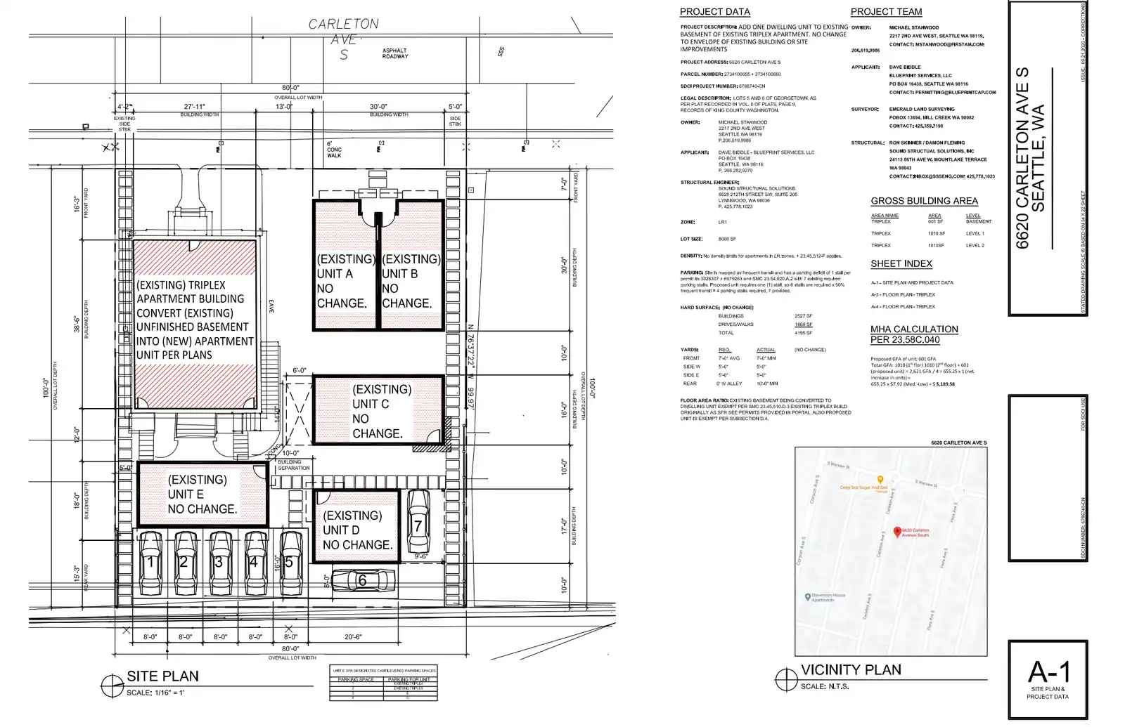 Site plan for 6620 Carleton Ave S