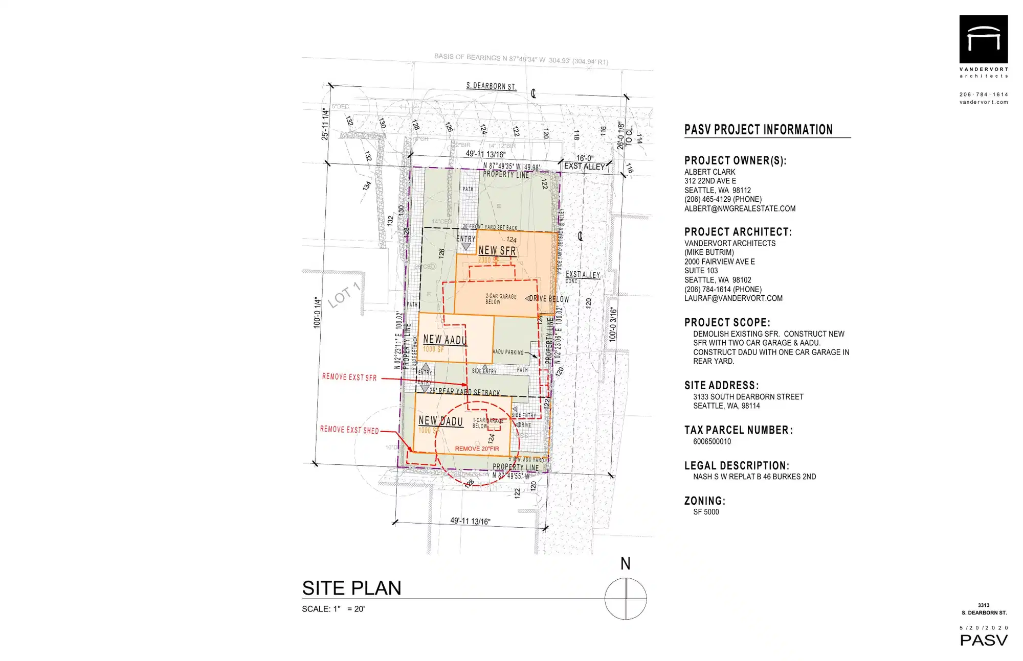 Site plan for 3313 S Dearborn St