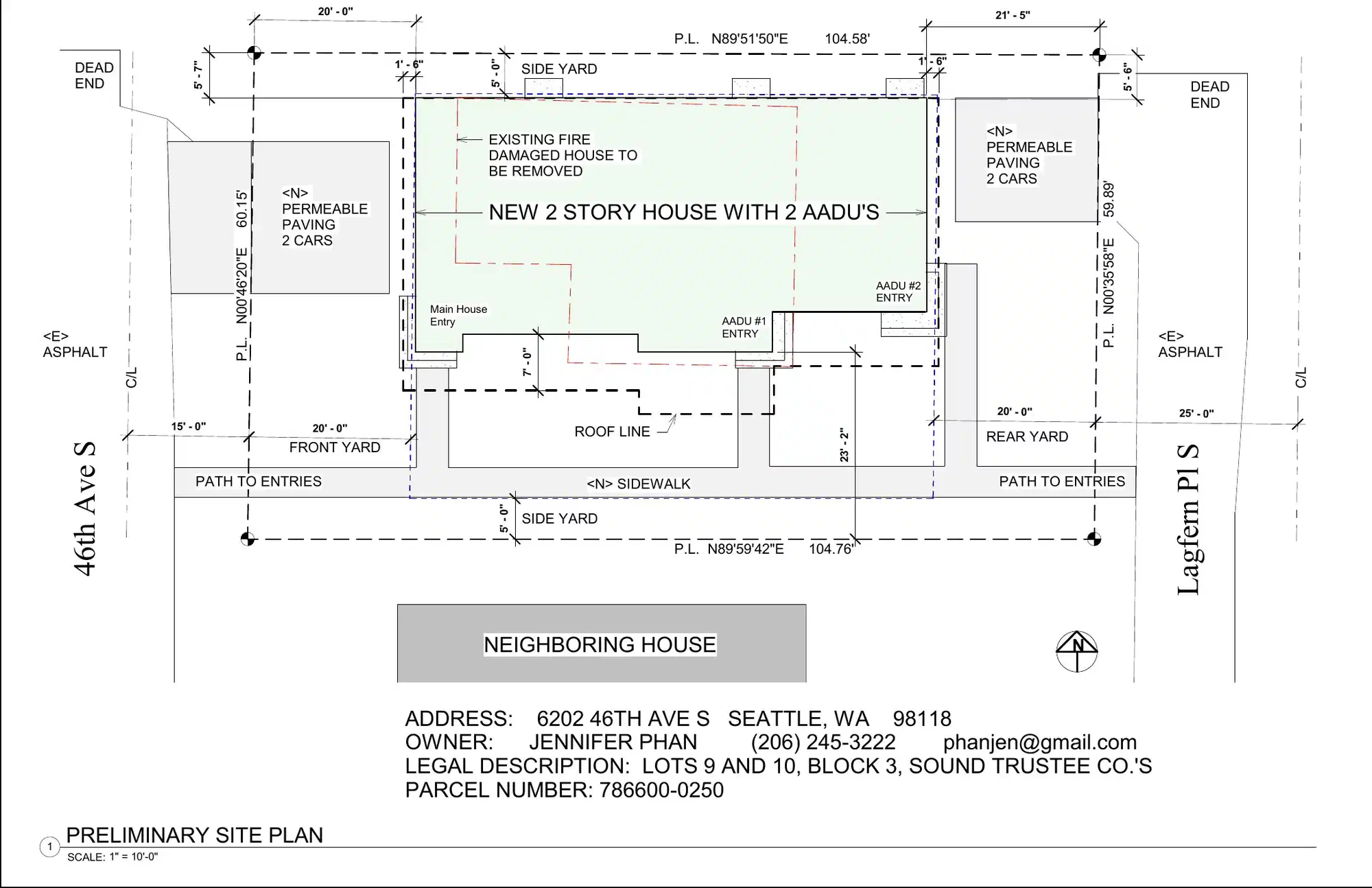 Site plan for 6202 46th Ave S