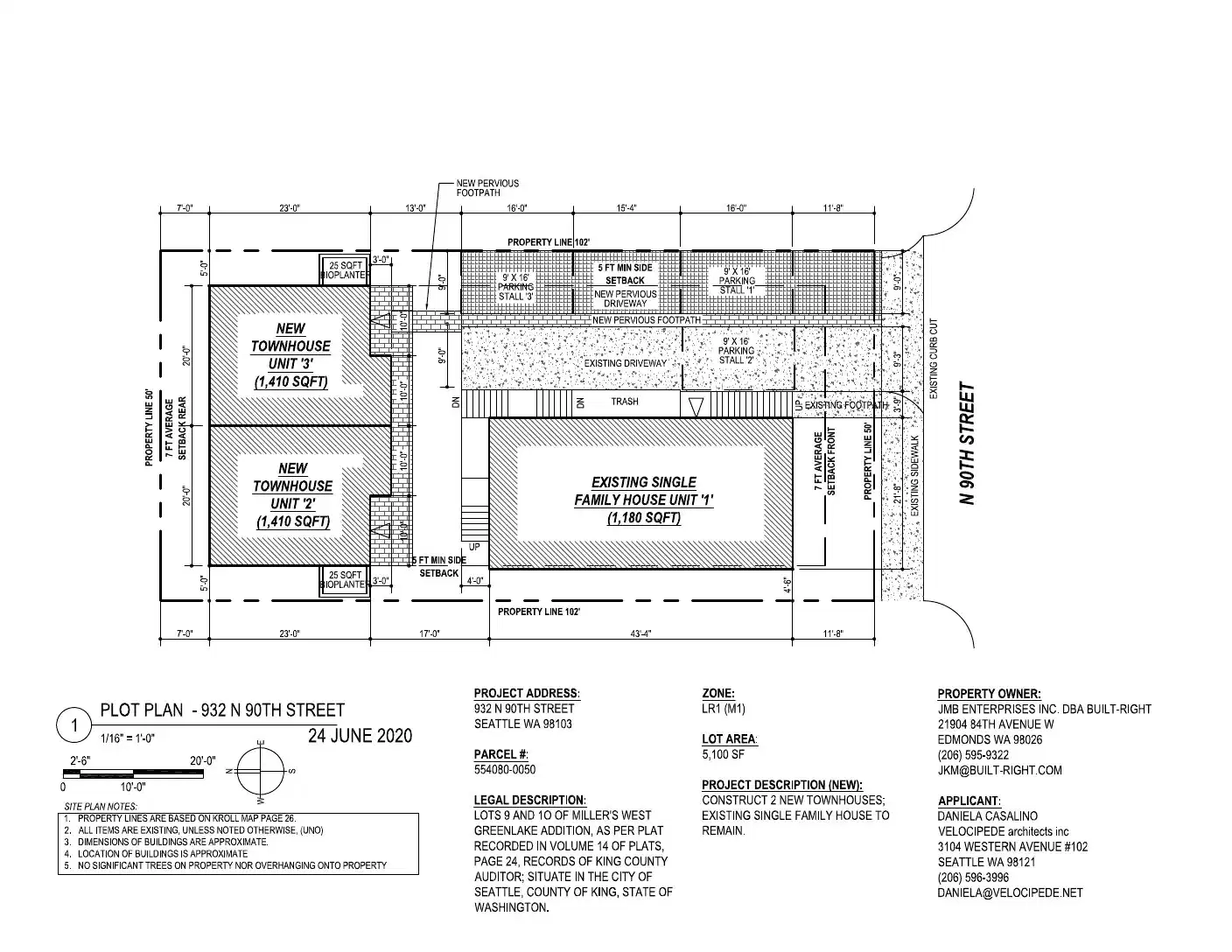 Site plan for 934 N 90th St