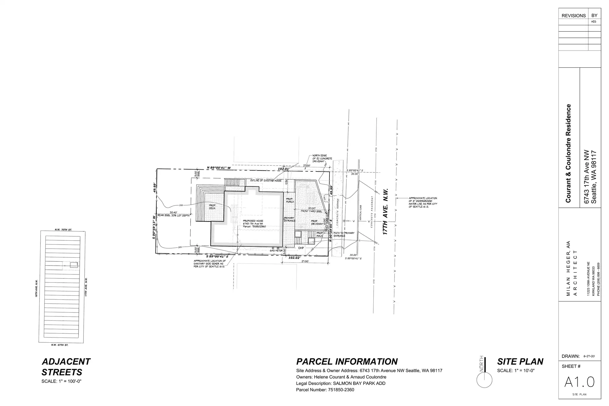 Site plan for 6743 17th Ave NW