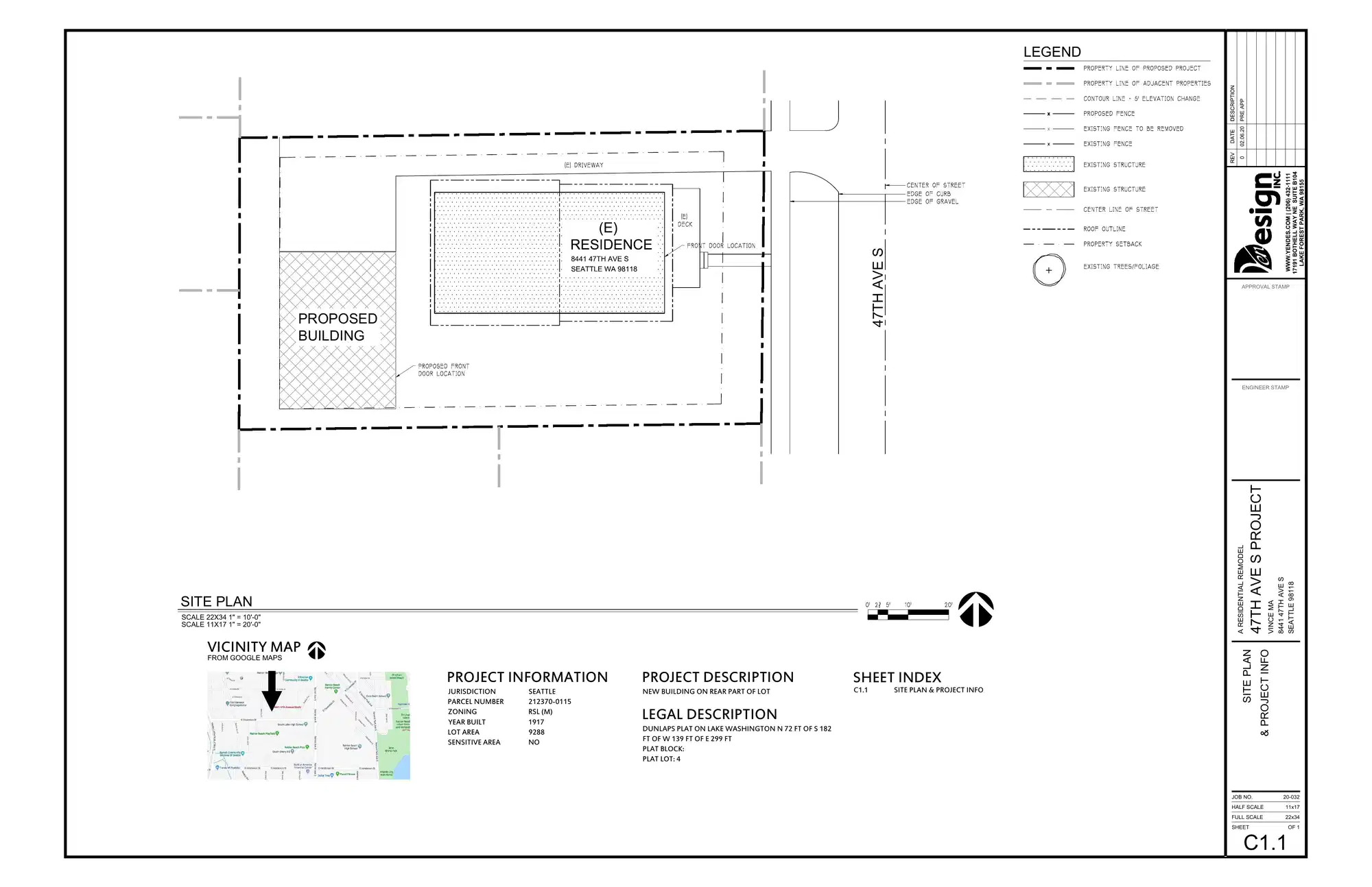 Site plan for 8439 47th Ave S