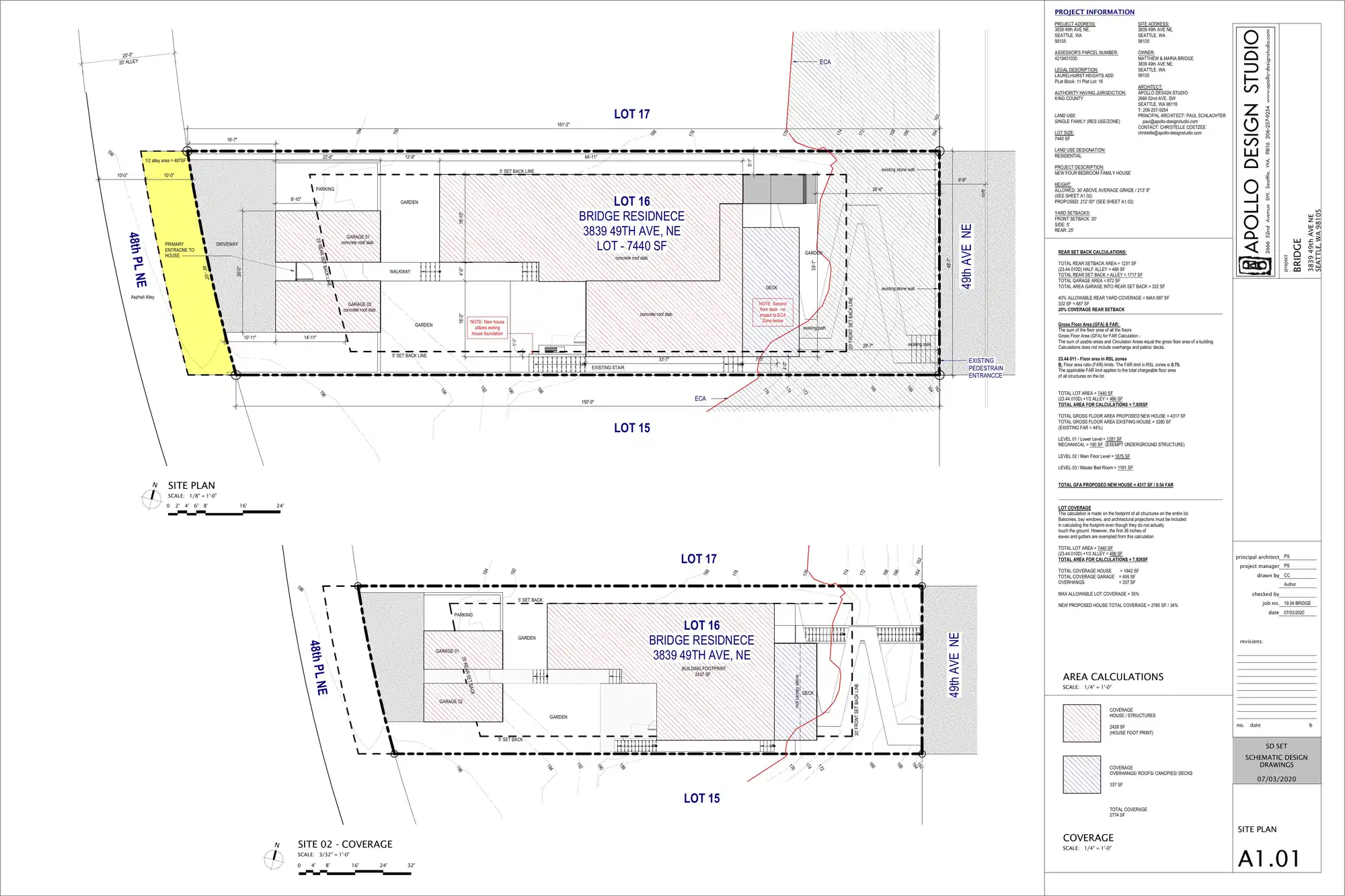 Site plan for 3839 49th Ave NE