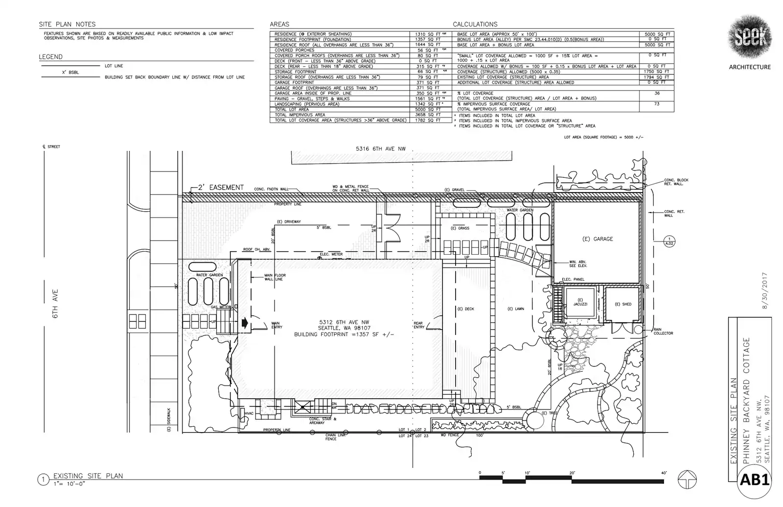 Site plan for 5312 6th Ave NW