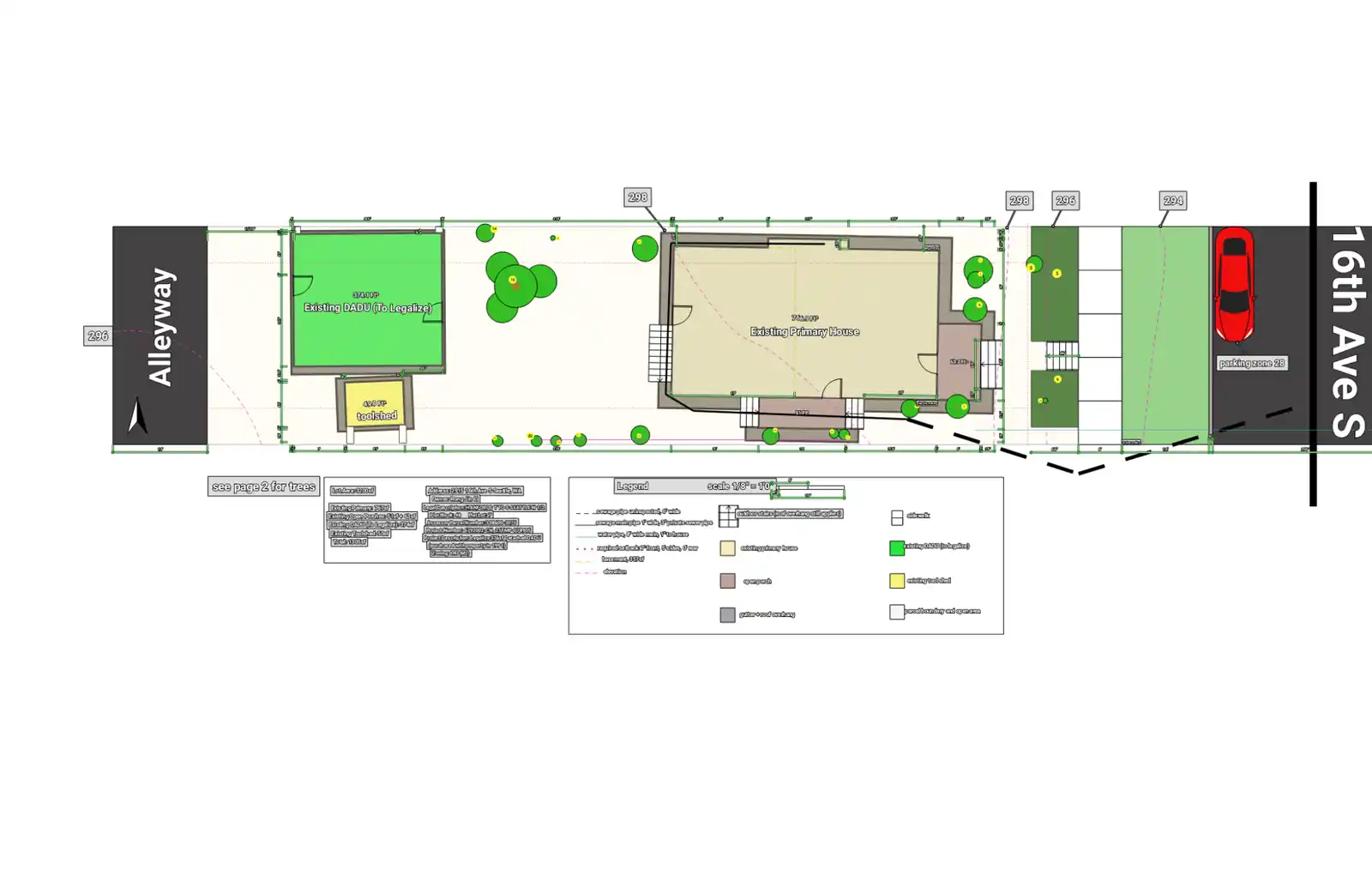 Site plan for 2915 16th Ave S