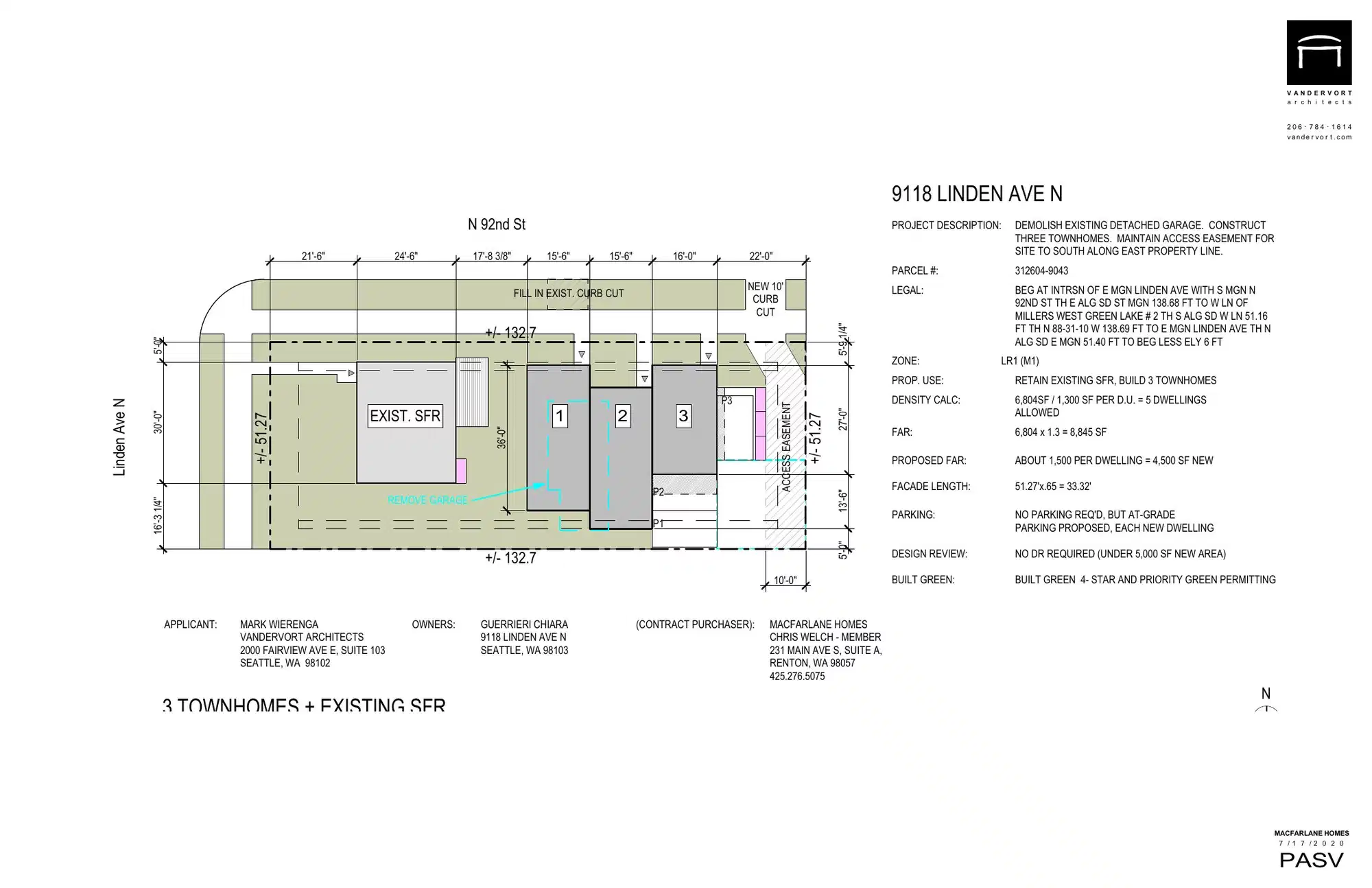 Site plan for 905 N 92nd St