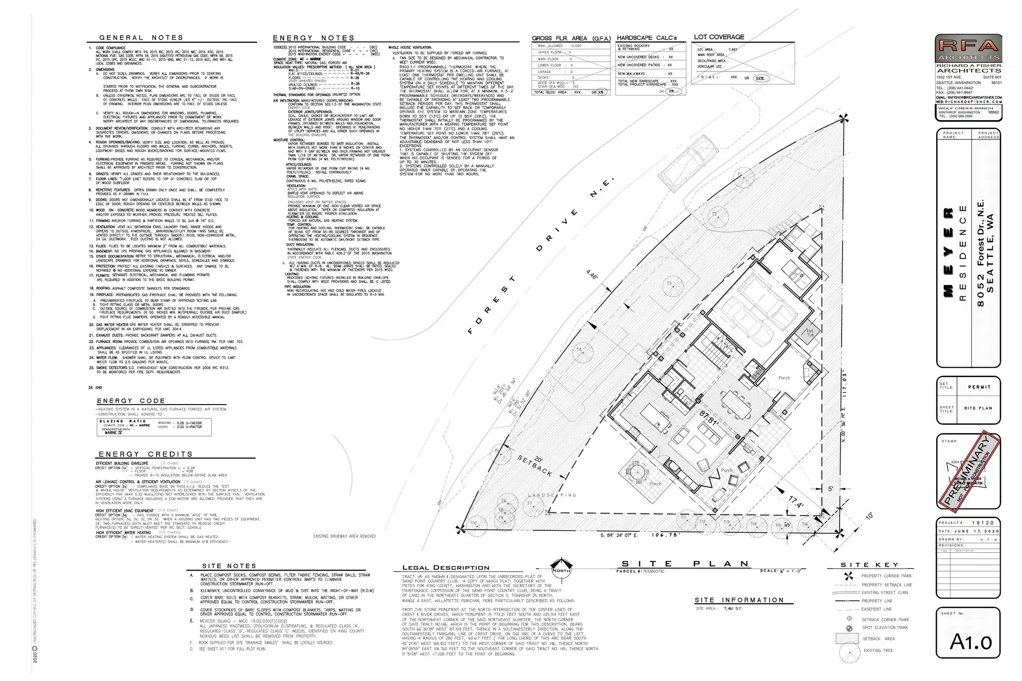 Site plan for 8052 Forest Dr NE