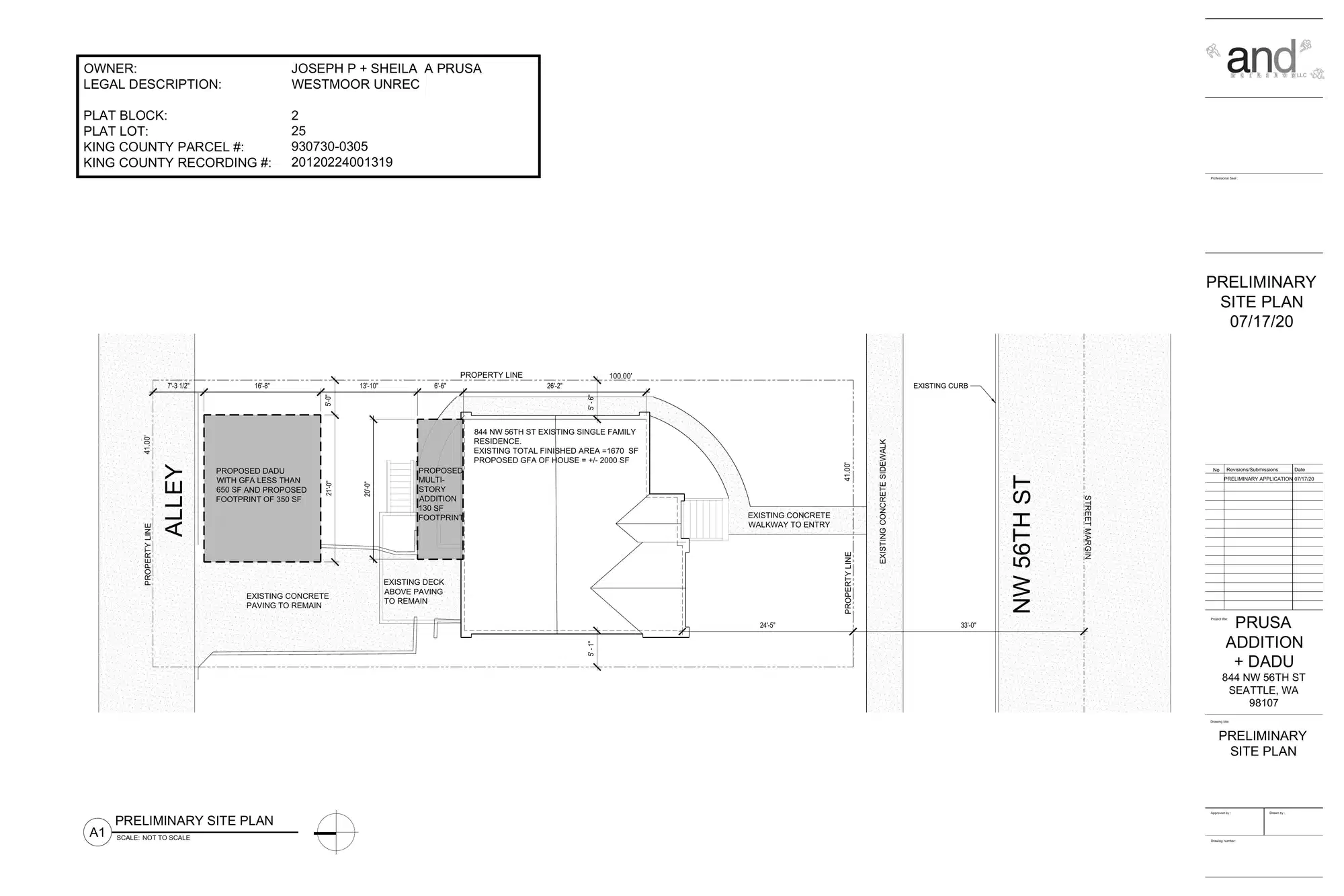 Site plan for 844 NW 56th St