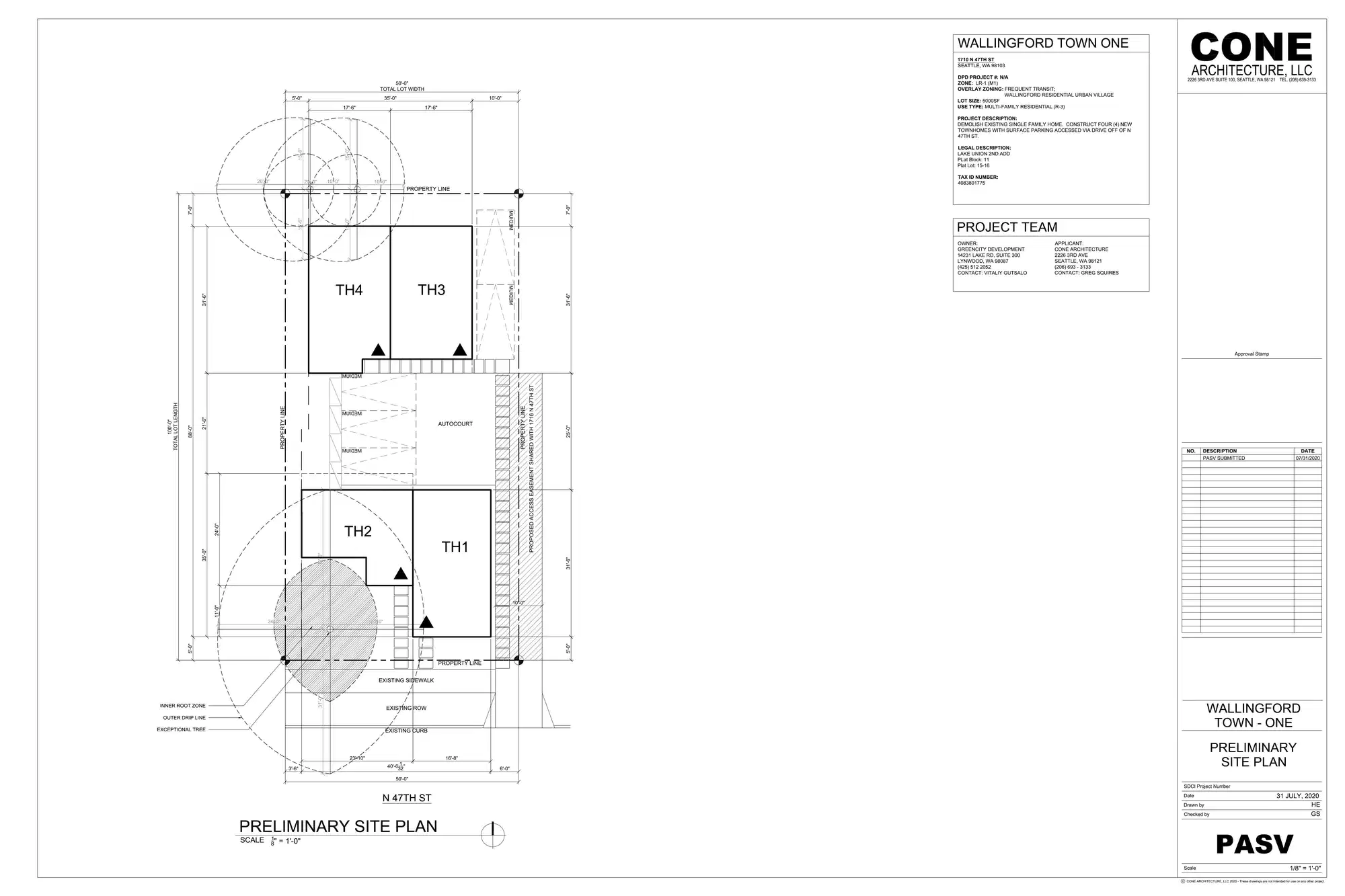 Site plan for 1710 N 47th St