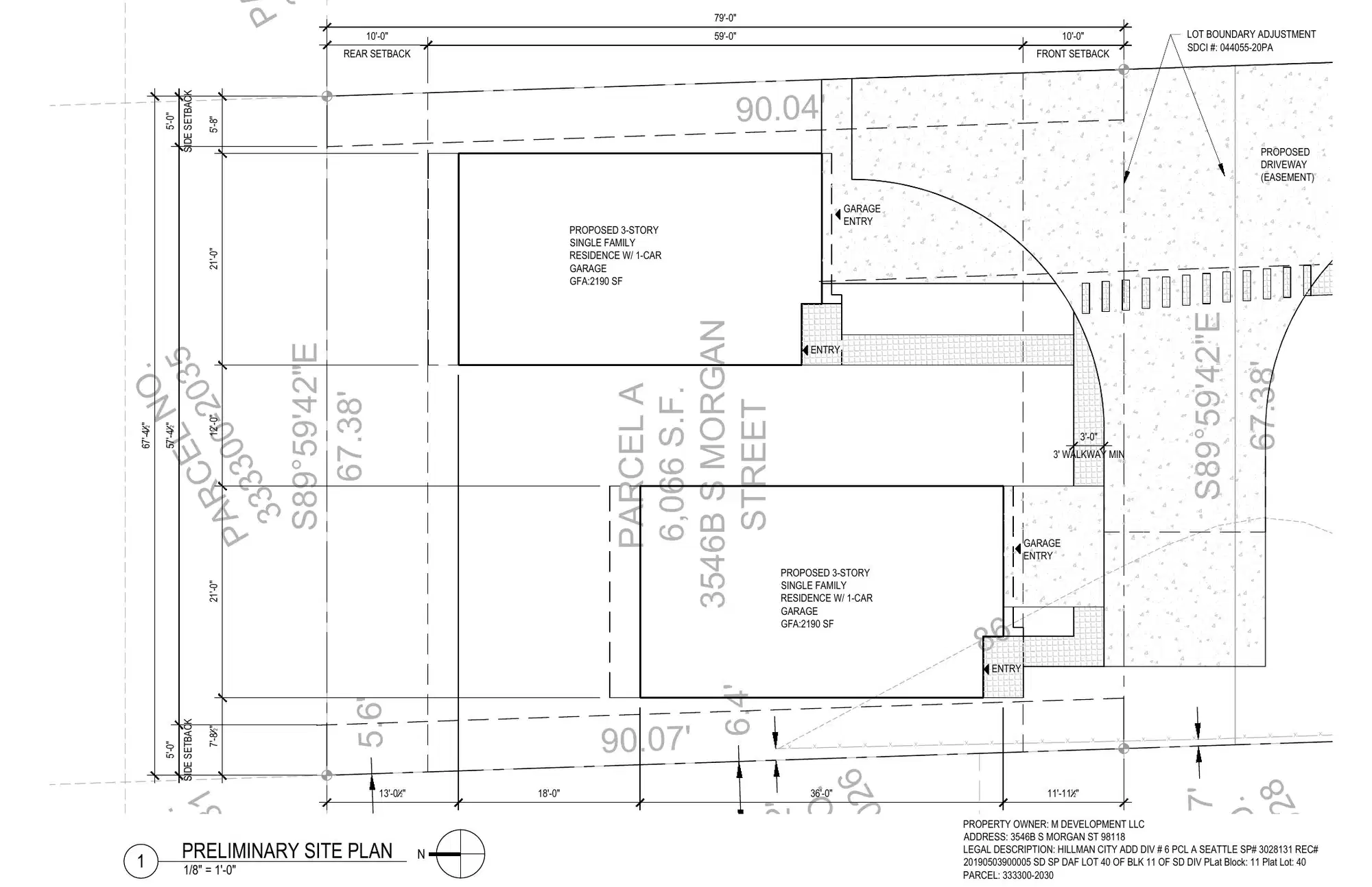 Site plan for 3546 A S Morgan St