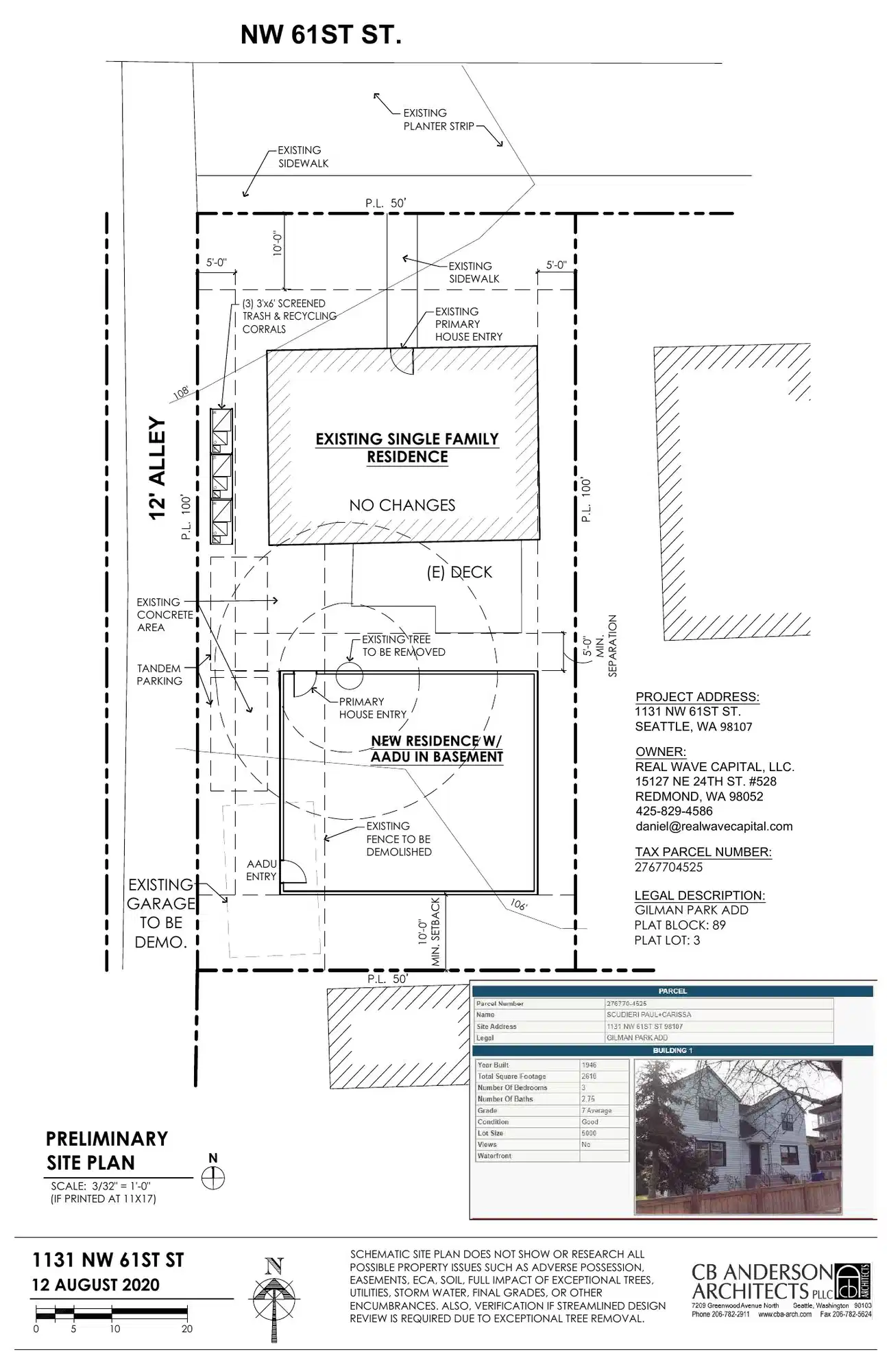 Site plan for 1133 NW 61st St