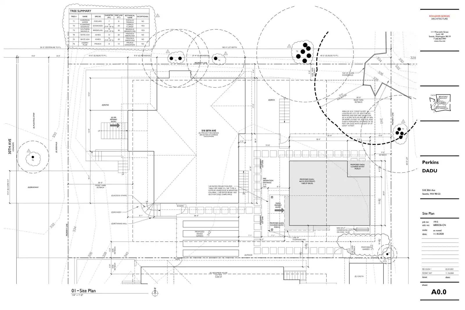 Site plan for 516 30th Ave