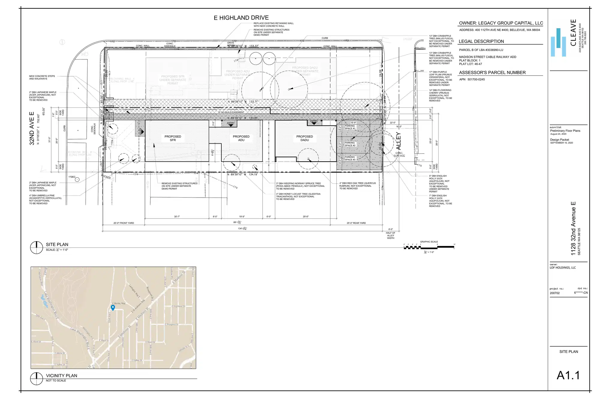 Site plan for 1128 32nd Ave E