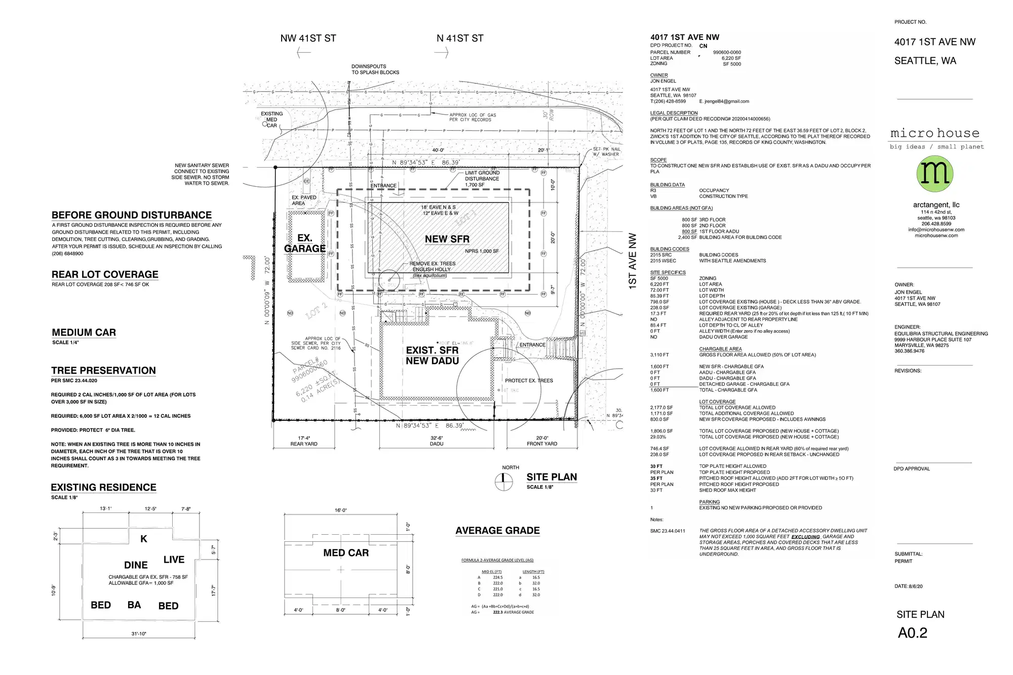 Site plan for 4019 1st Ave NW