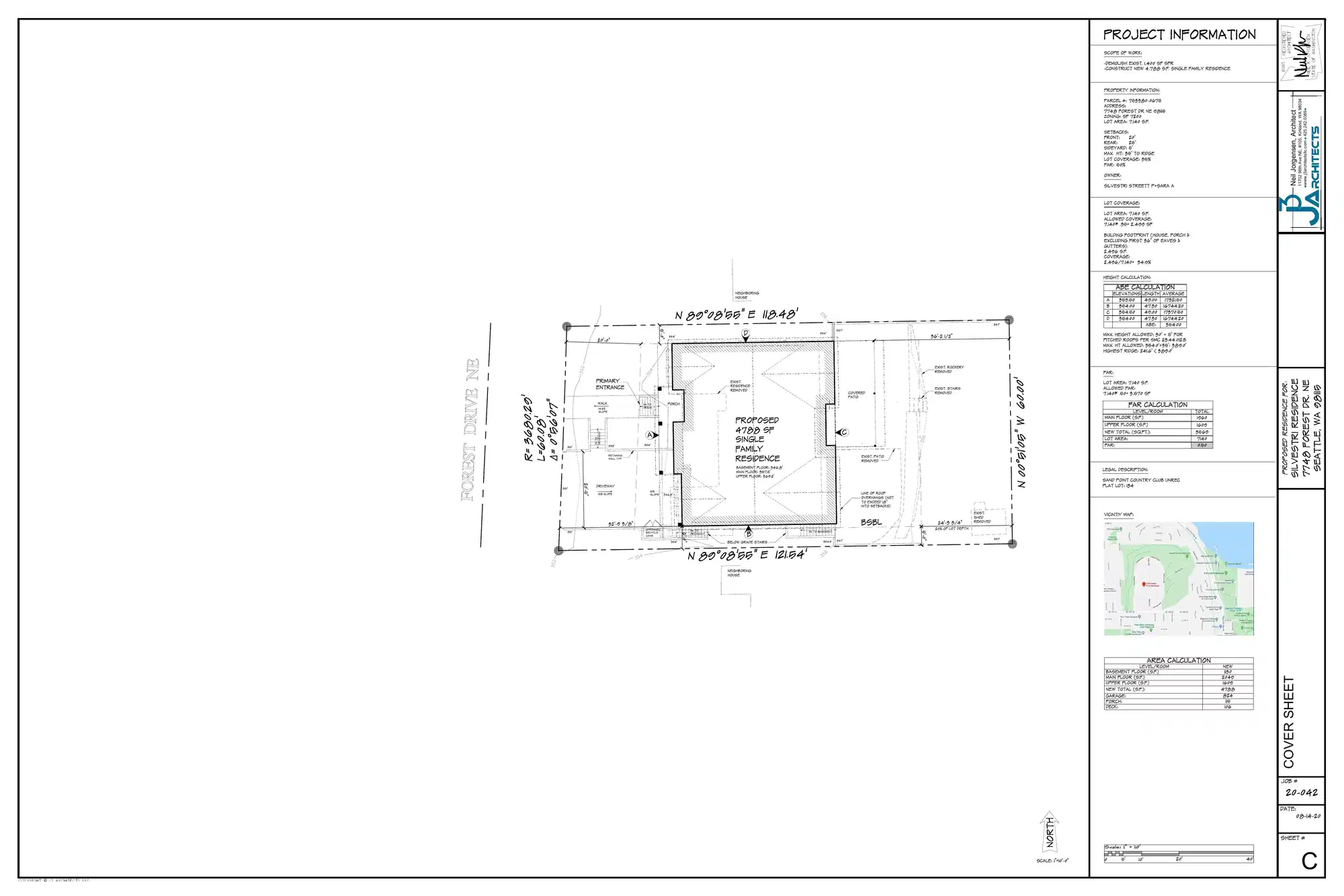 Site plan for 7748 Forest Dr NE