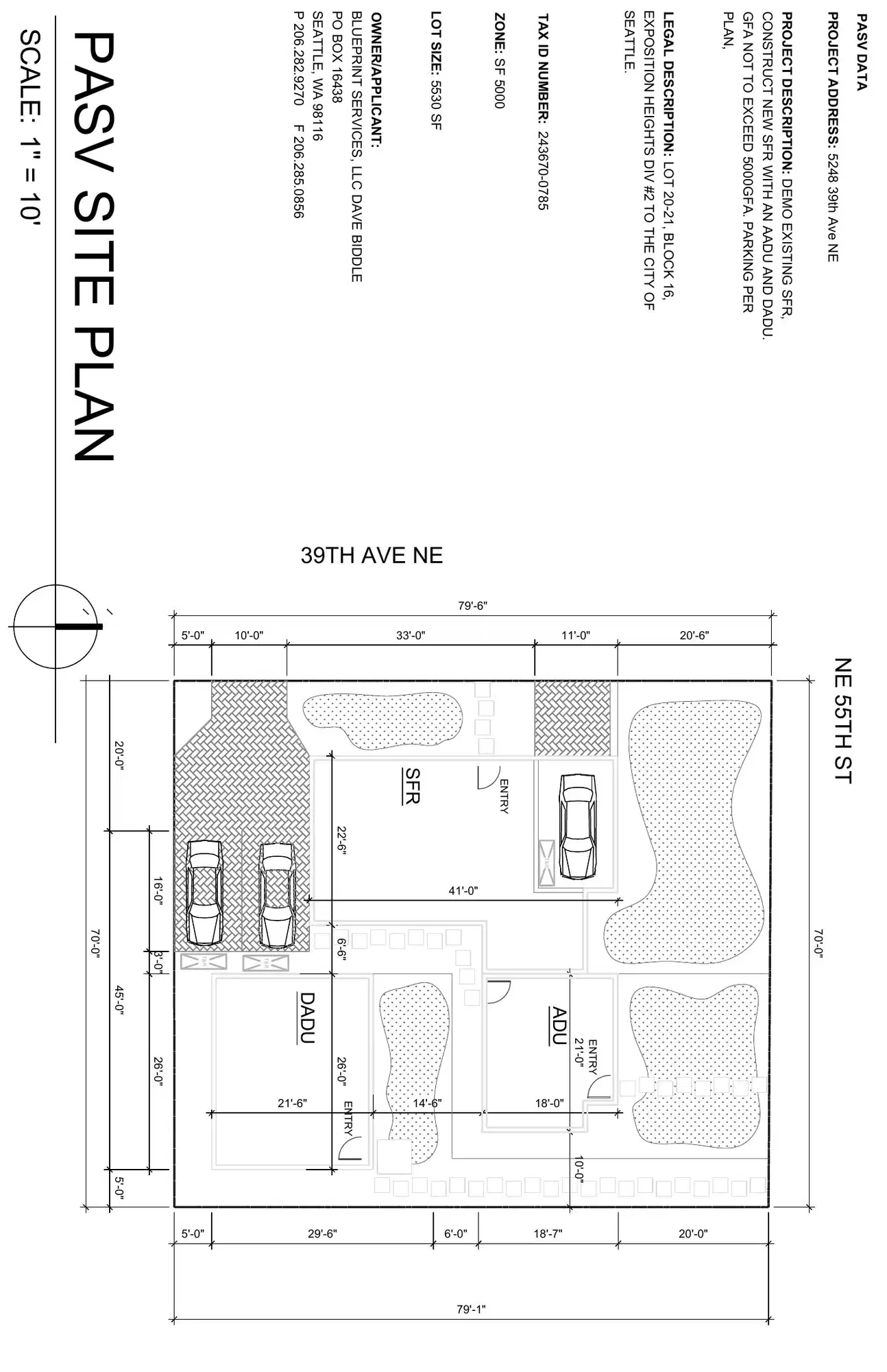 Site plan for 5248 39th Ave NE