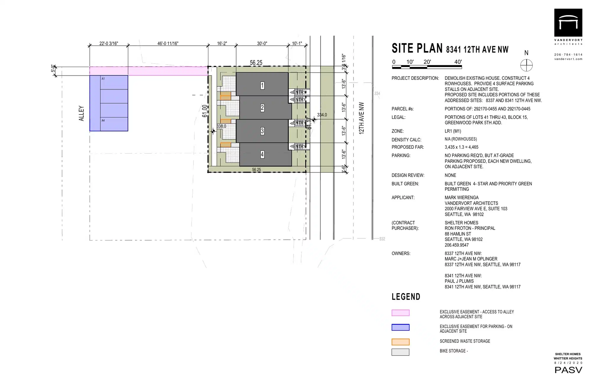 Site plan for 8341 12th Ave NW