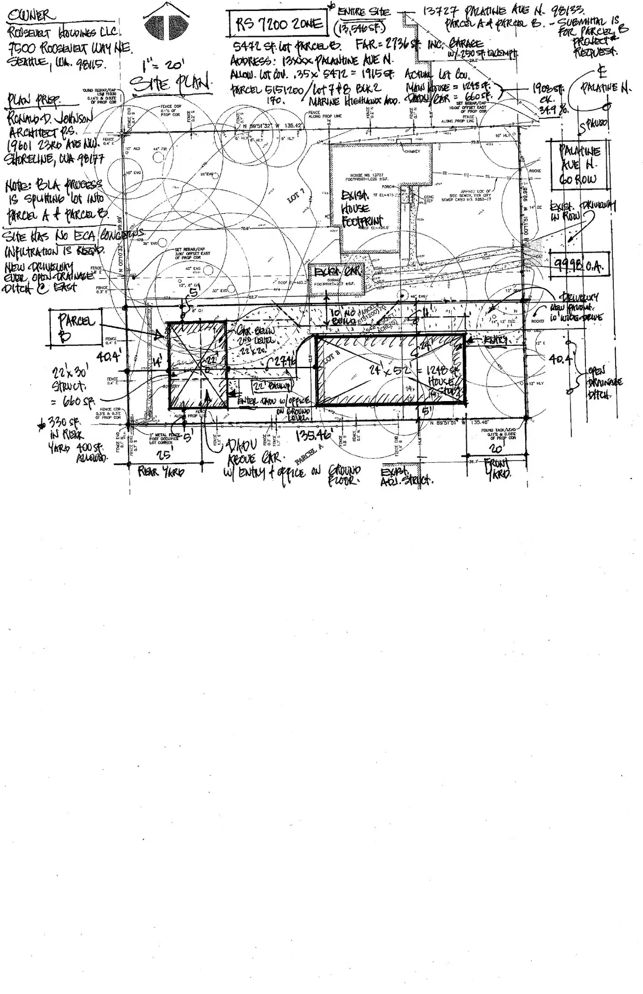 Site plan for 13723 Palatine Ave N