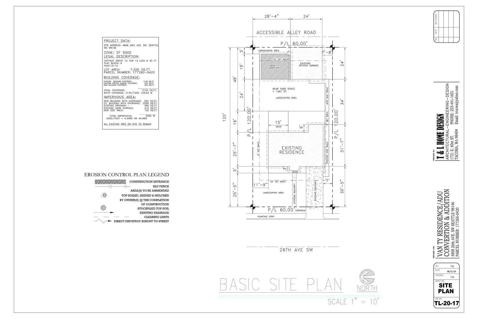 Site plan for 4810 26th Ave SW