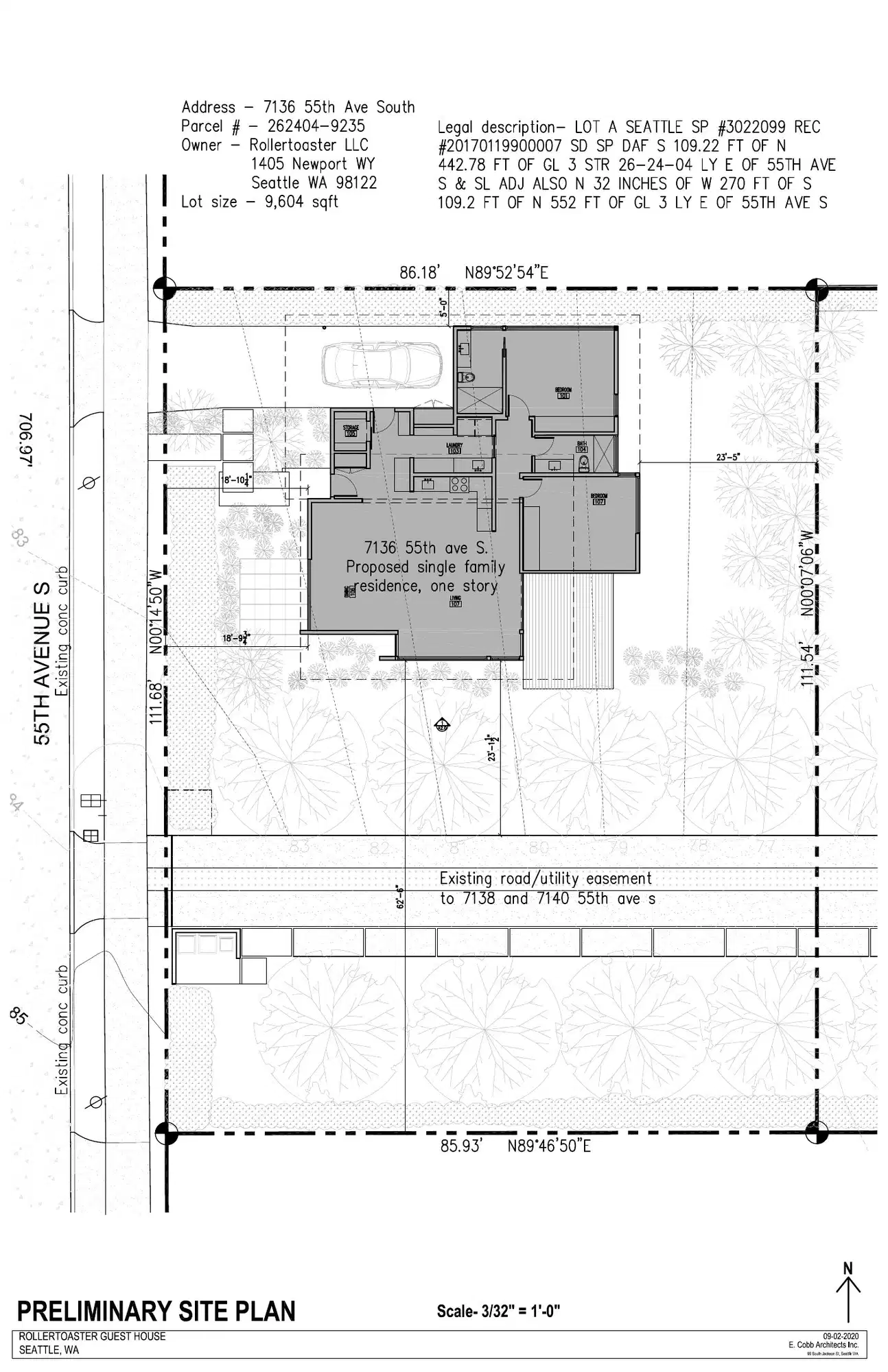 Site plan for 7136 55th Ave S