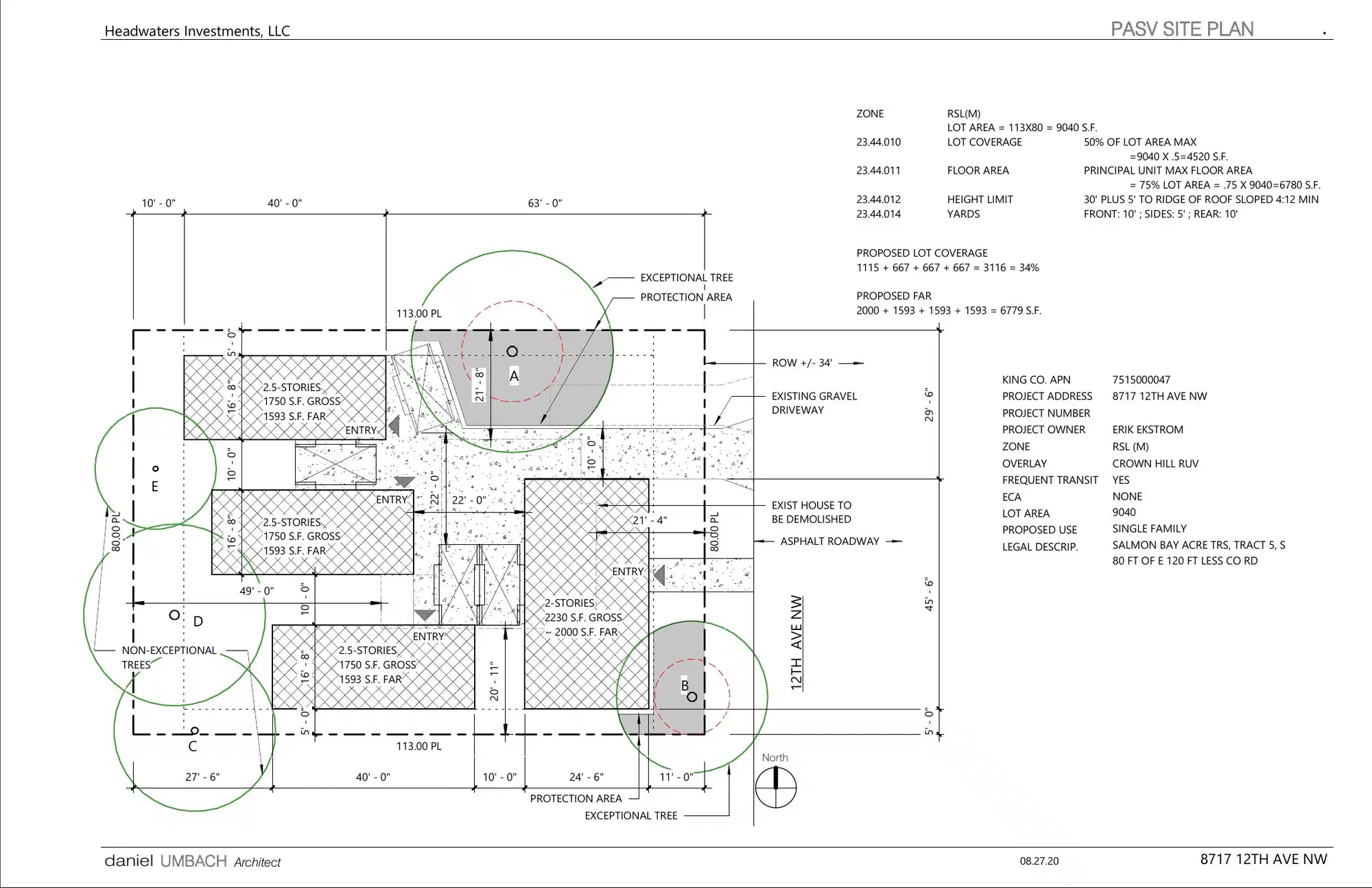 Site plan for 8713 12th Ave NW