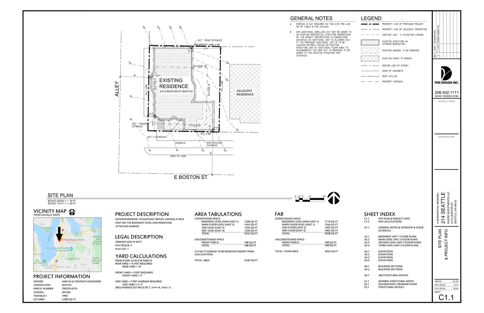Site plan for 214 E Boston St
