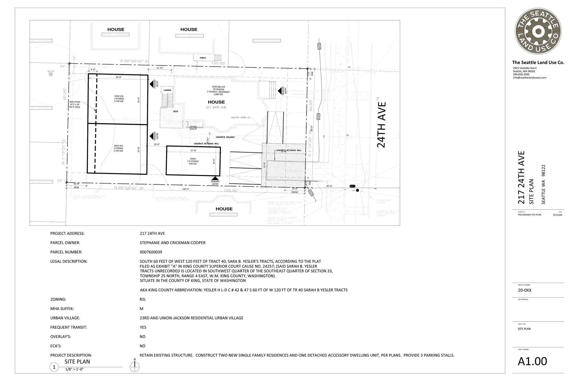 Site plan for 225 24th Ave