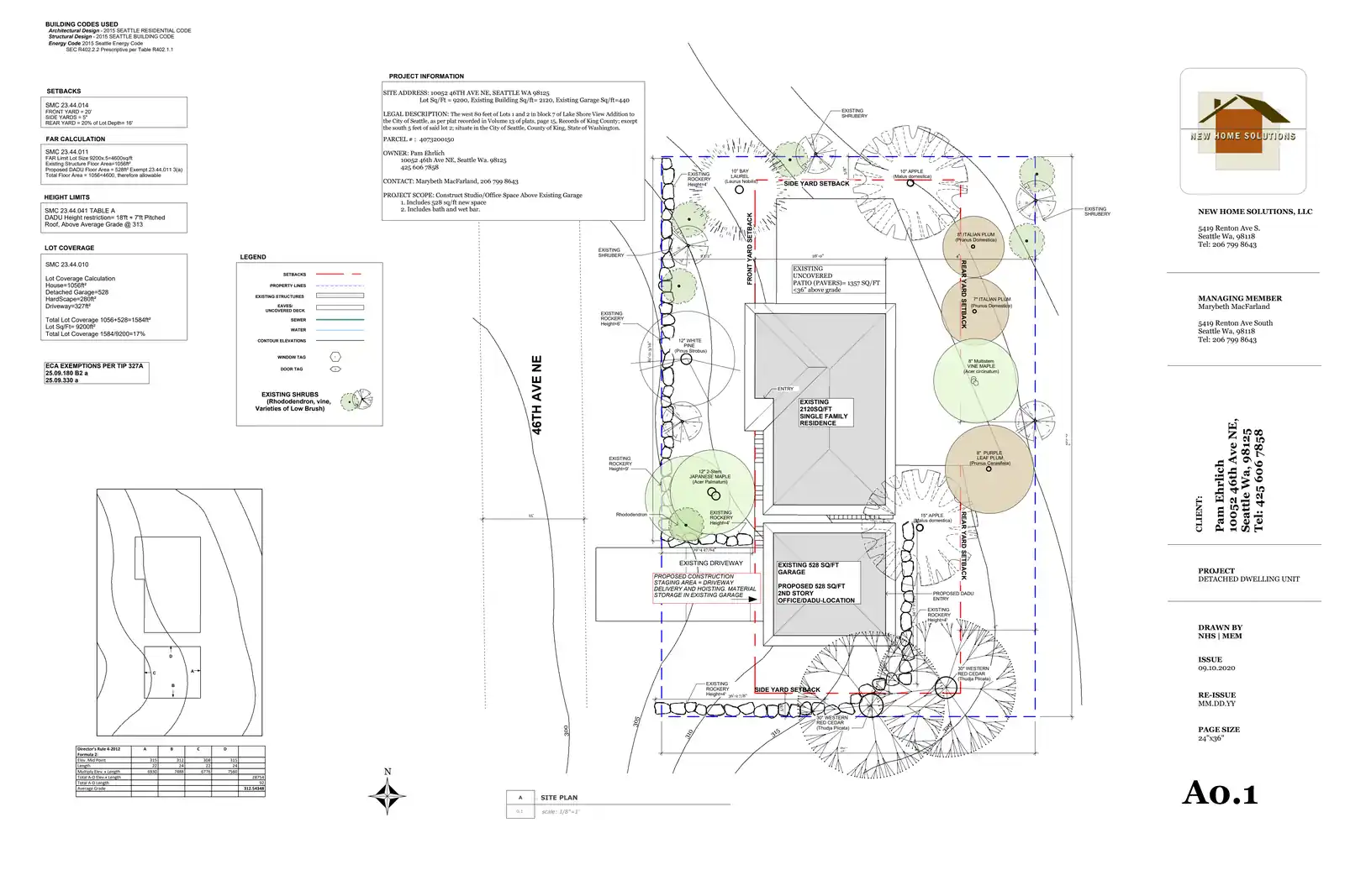 Site plan for 10052 46th Ave NE