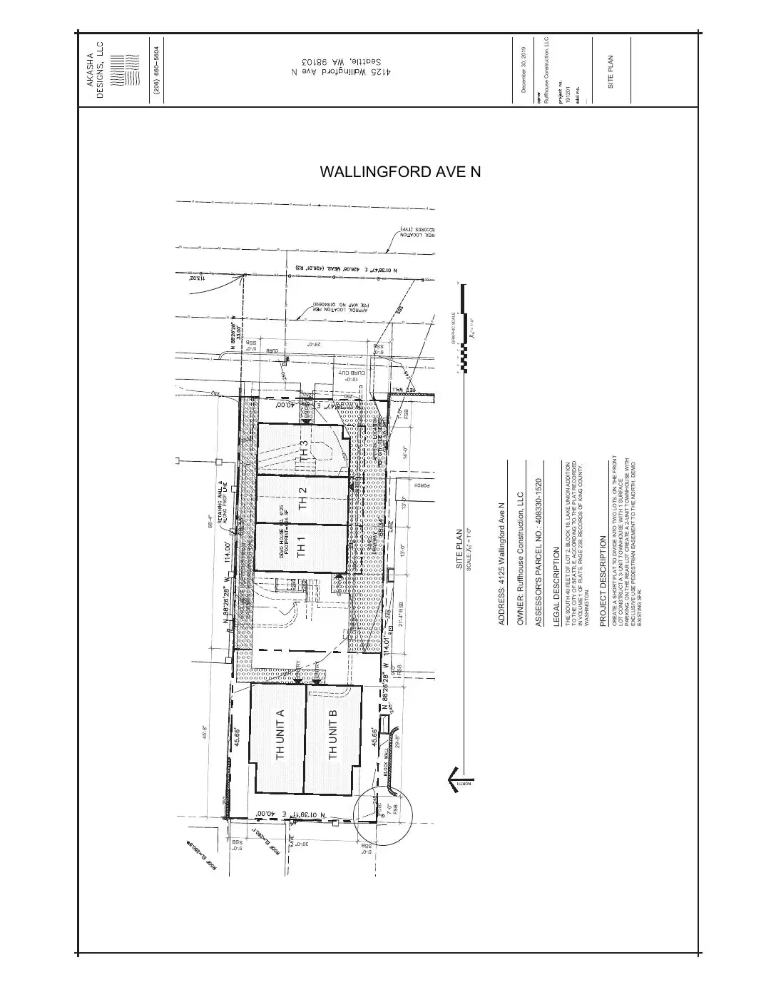 Site plan for 4125 Wallingford Ave N