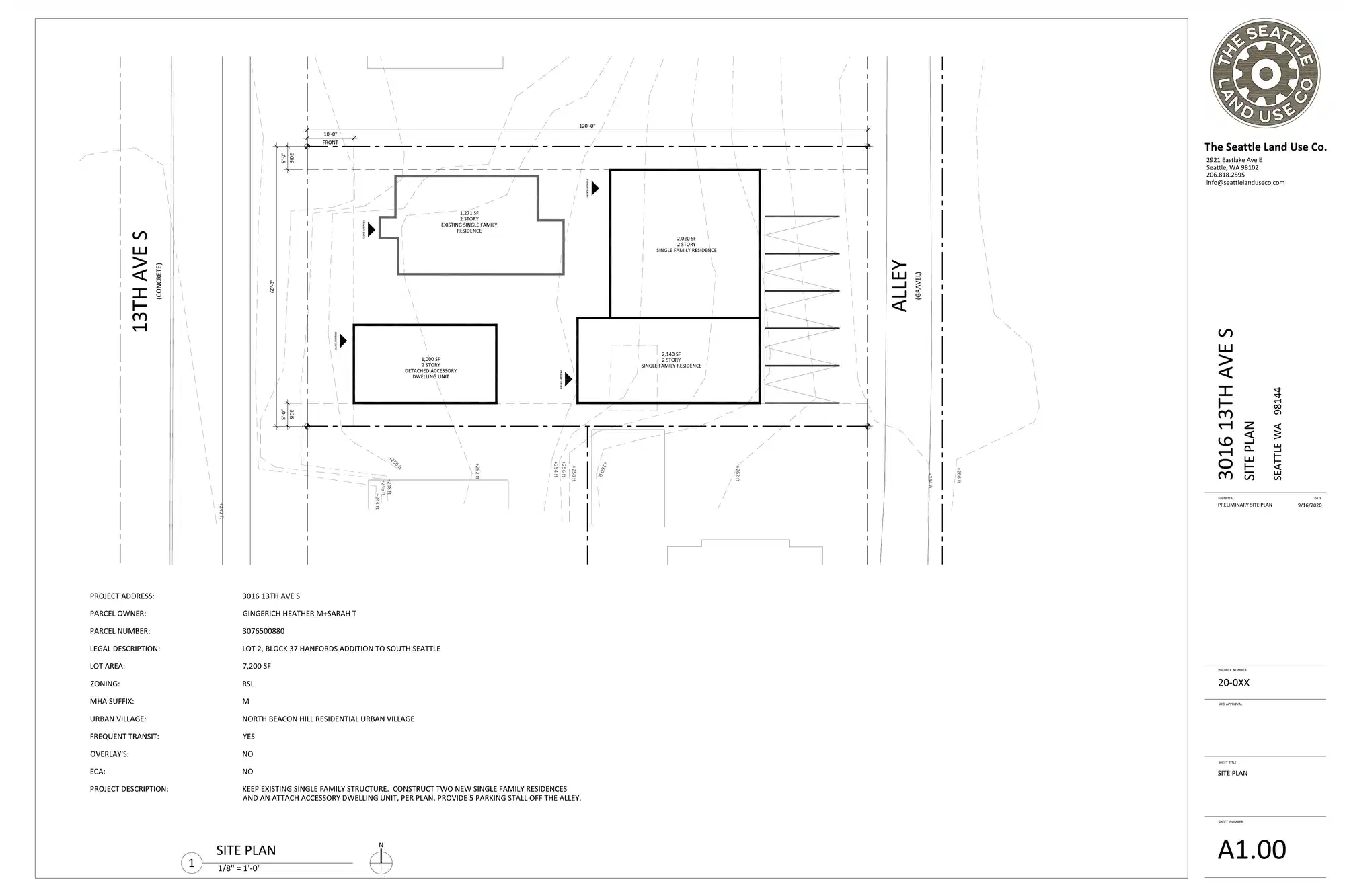 Site plan for 3016 13th Ave S