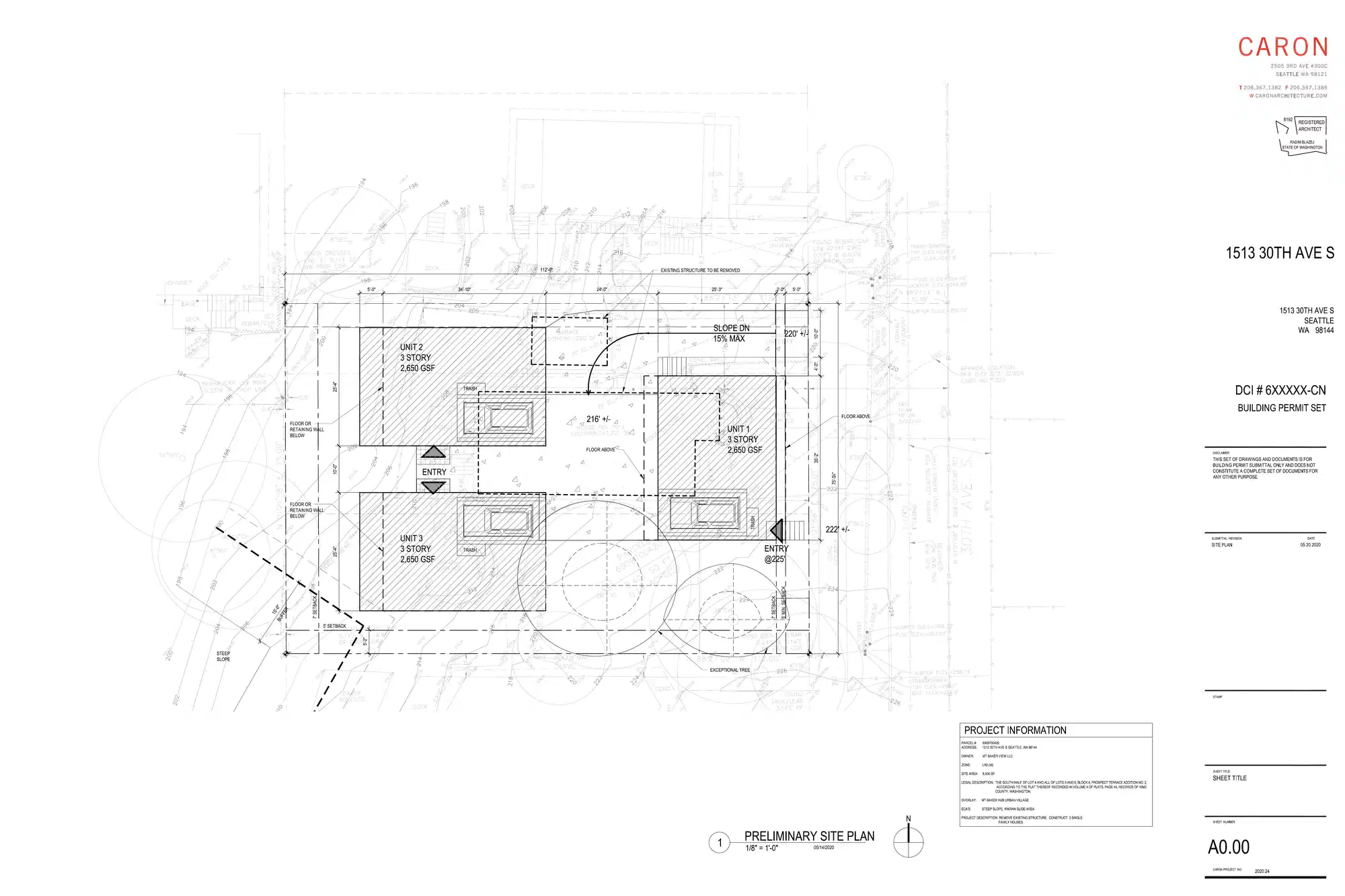 Site plan for 1515 30th Ave S