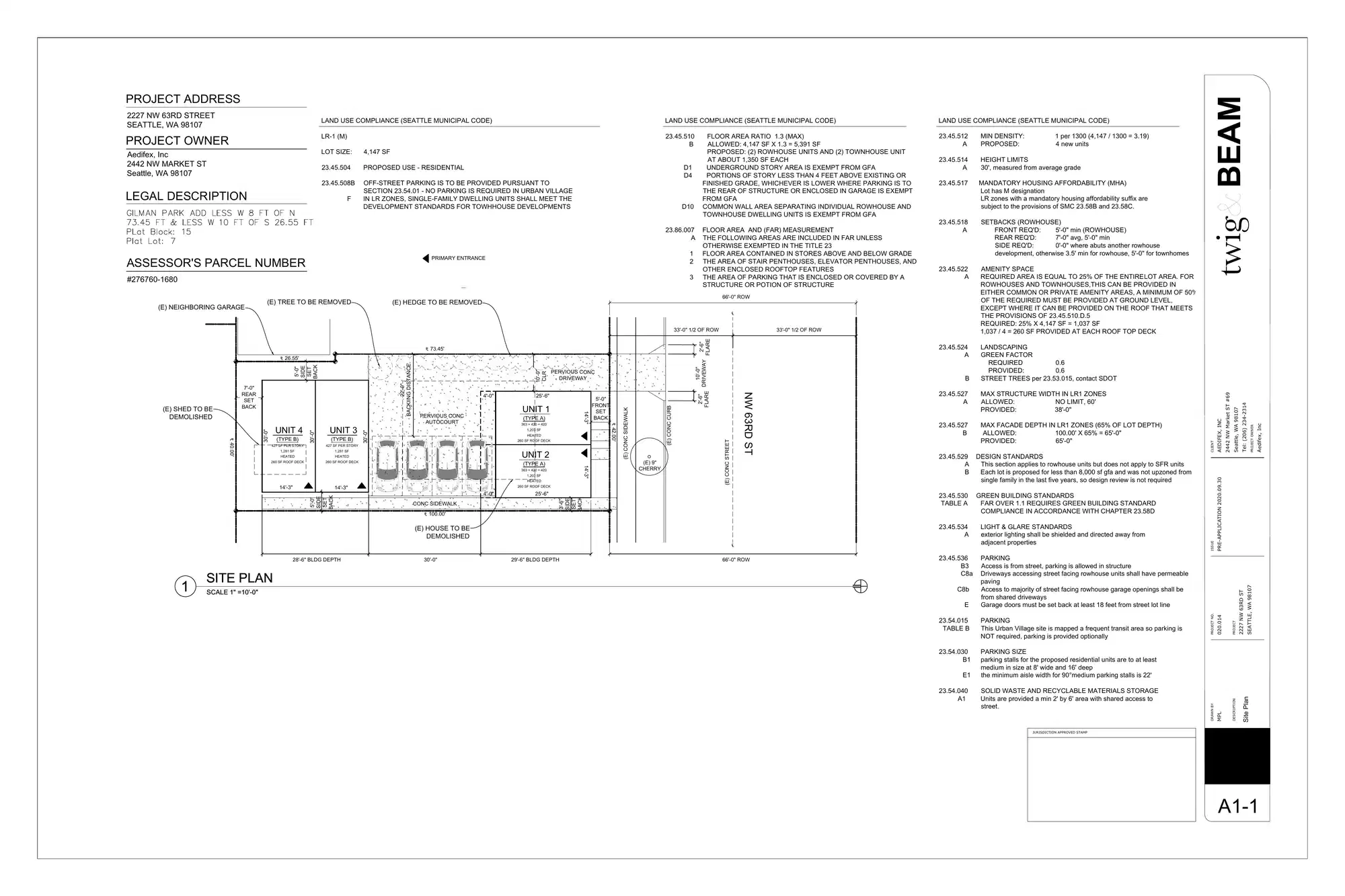 Site plan for 2227 NW 63rd St