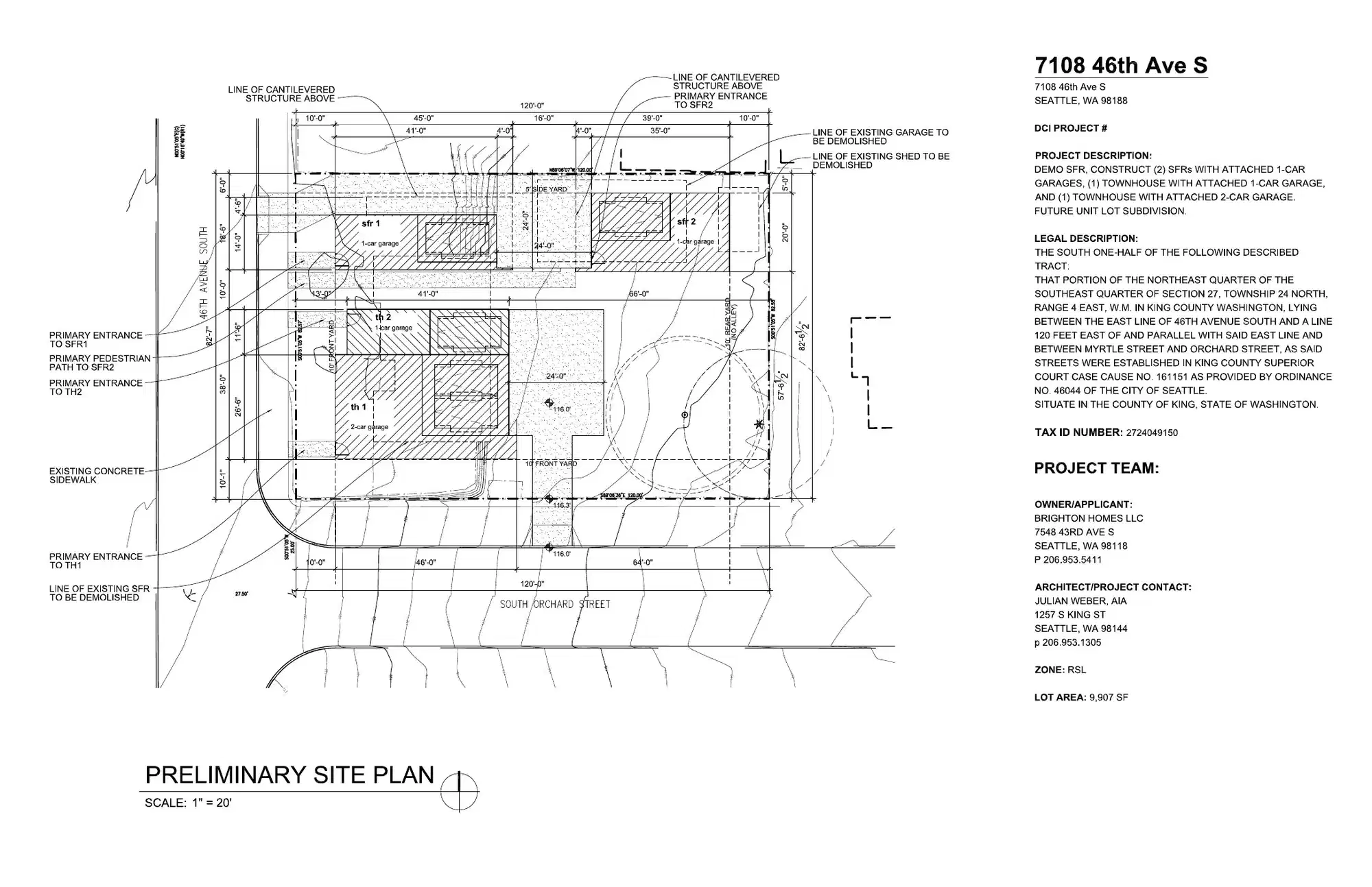 Site plan for 7108 46th Ave S