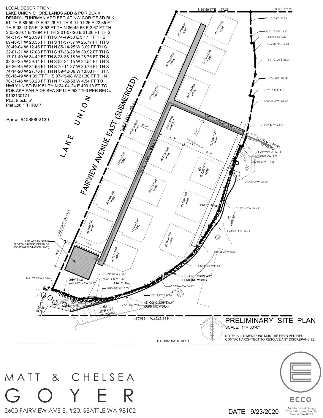 Site plan for 2600 Fairview Ave E