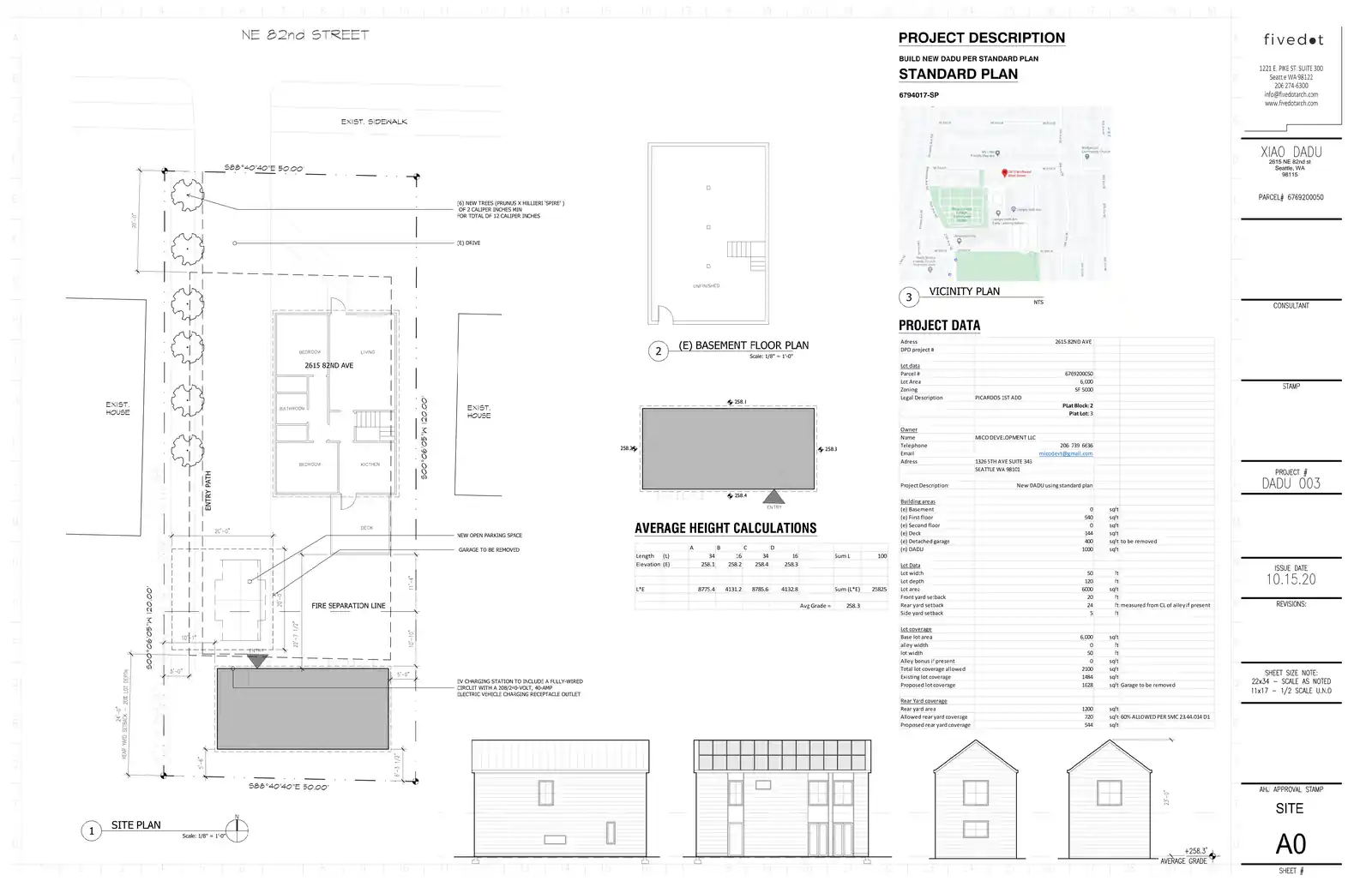 Site plan for 2615 NE 82nd St
