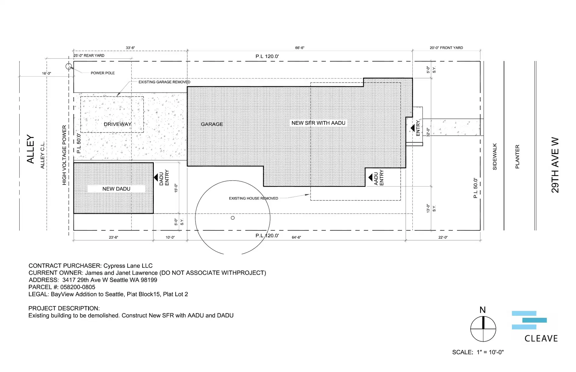Site plan for 3417 29th Ave W