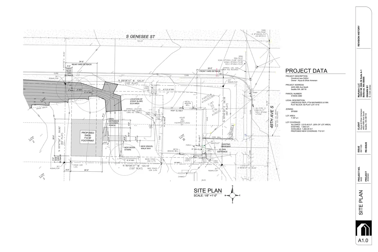 Site plan for 4403 49th Ave S