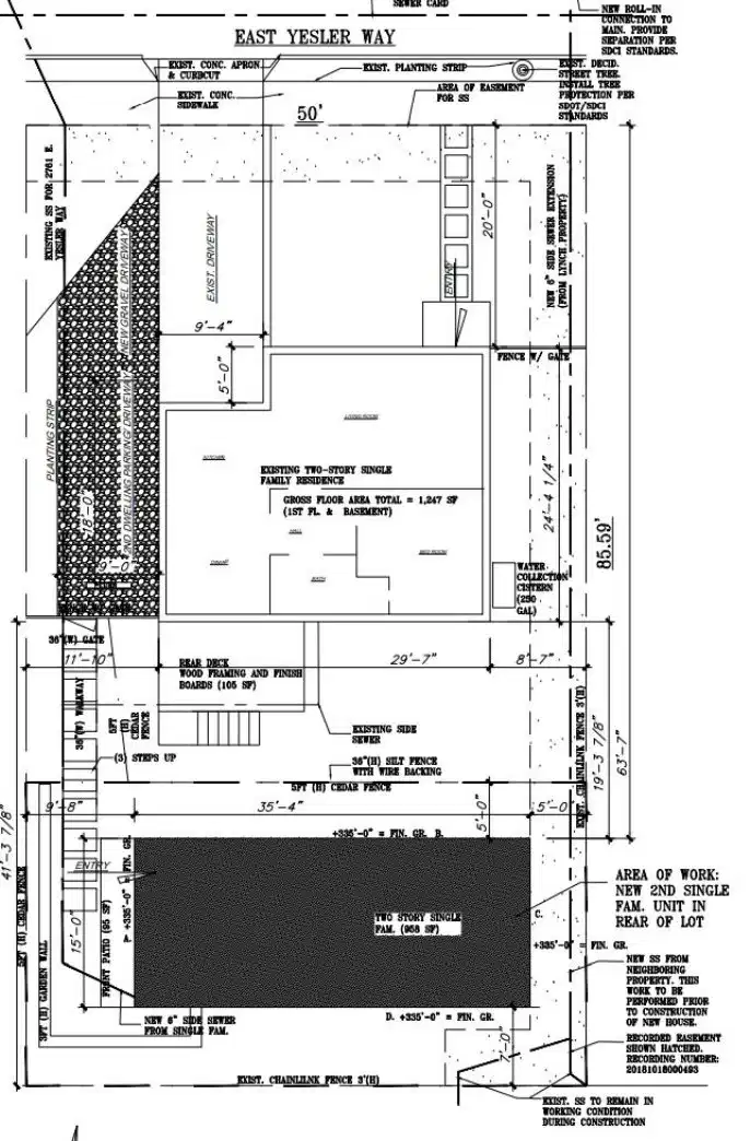 Site plan for 2759 E Yesler Way