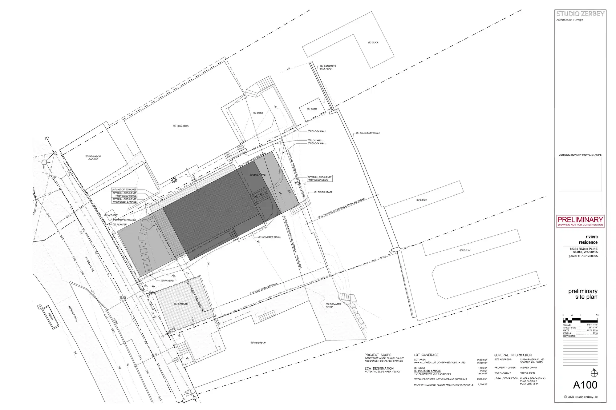 Site plan for 12354 Riviera Pl NE